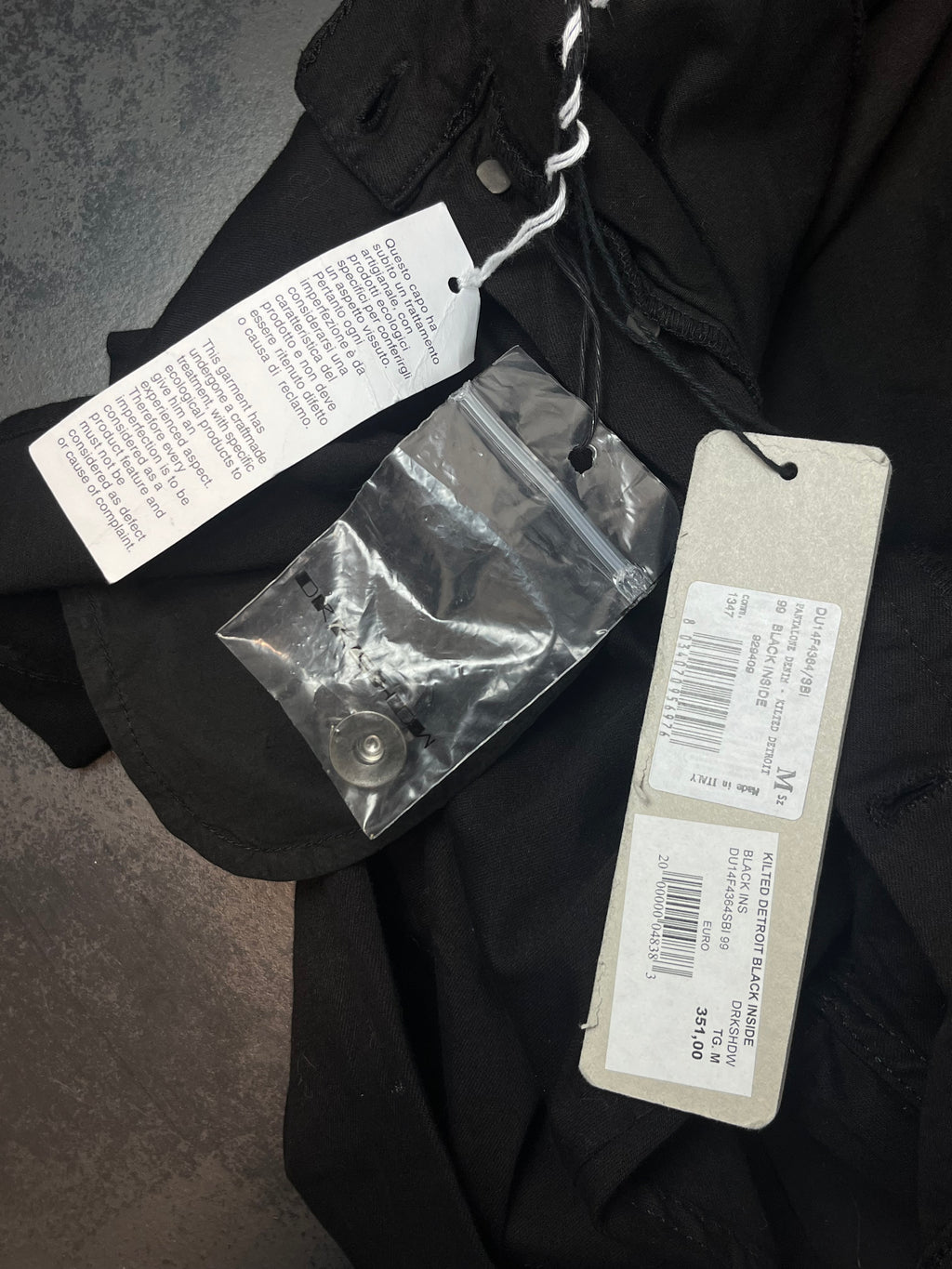 FW14 Rick Owens Drkshdw “Kilted Detroits” Denim