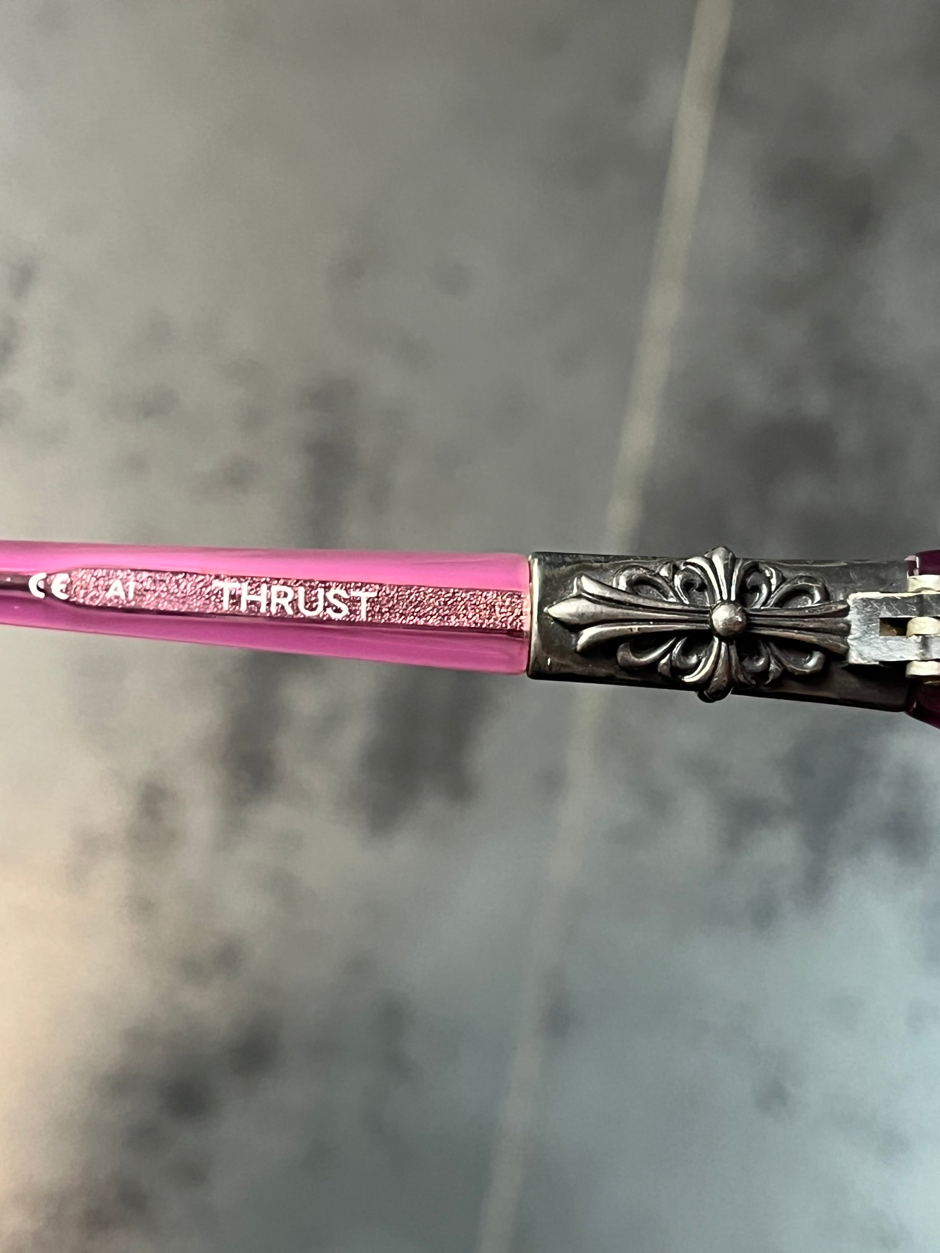 2000s Chrome Hearts “Thrust” Silver/Acetate Aviators