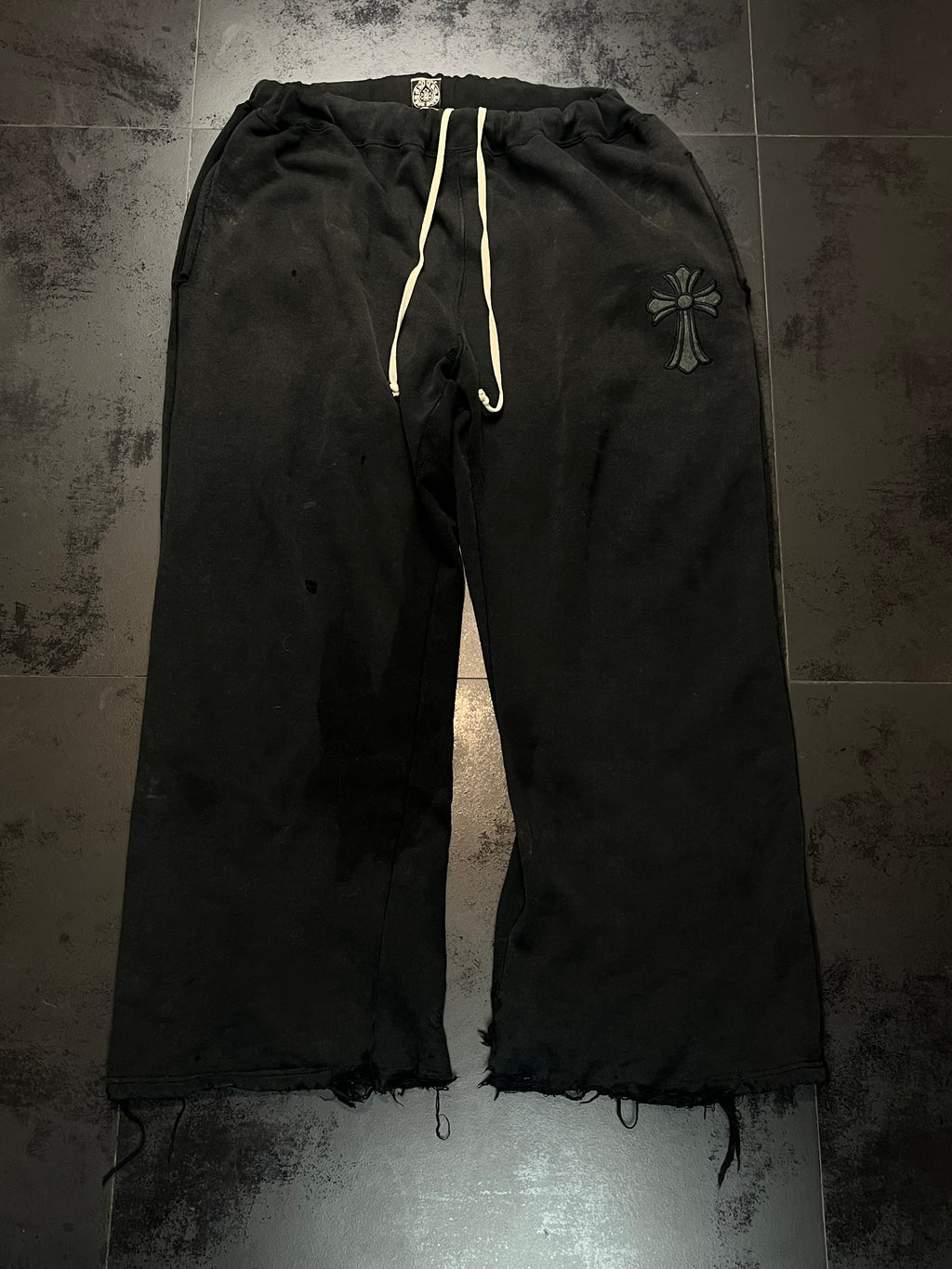 90s Chrome Hearts Baggy Flared Sweatpants