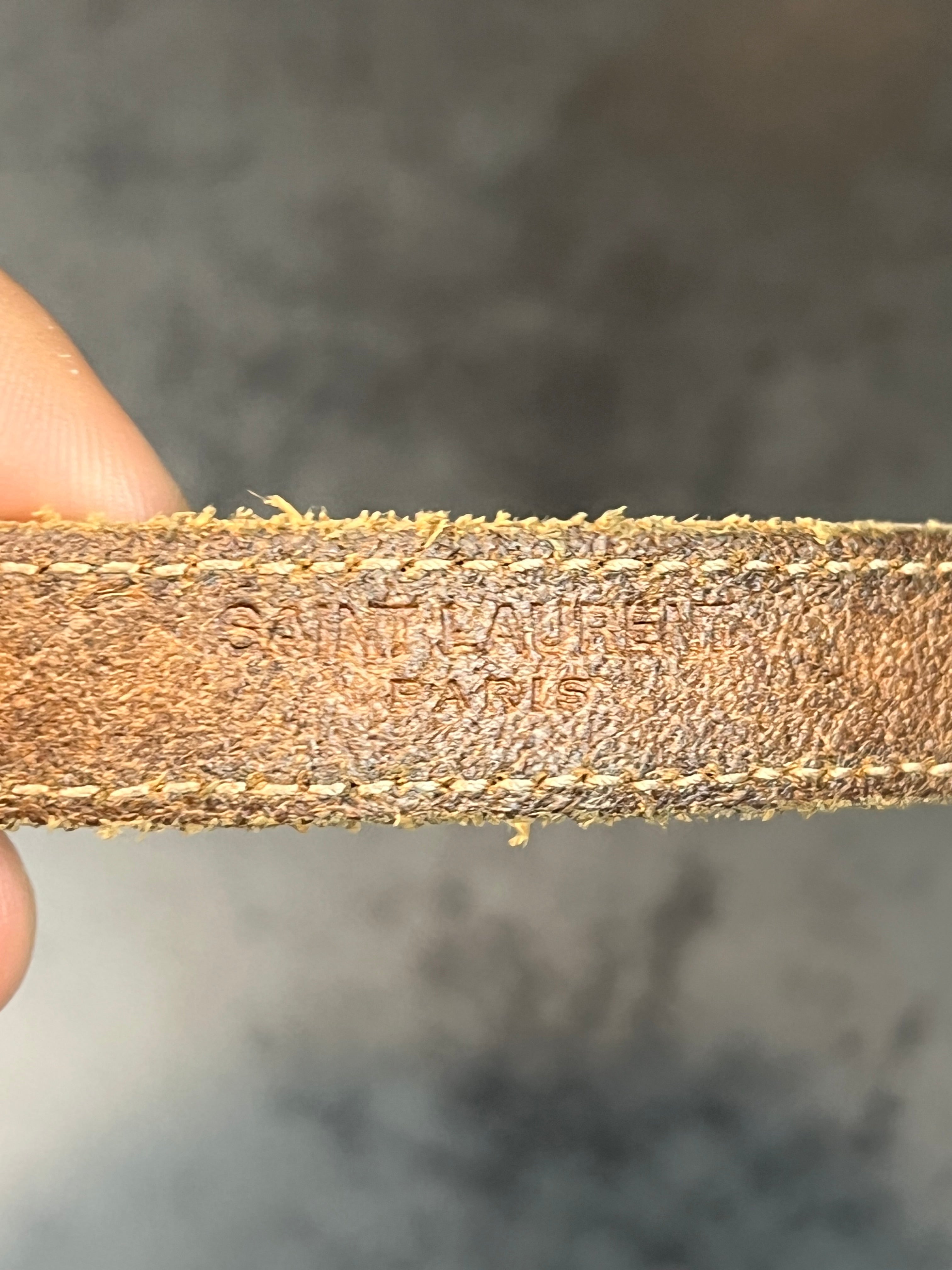 AW15 Saint Laurent Paris Pyramid Studded Belt By Hedi Slimane