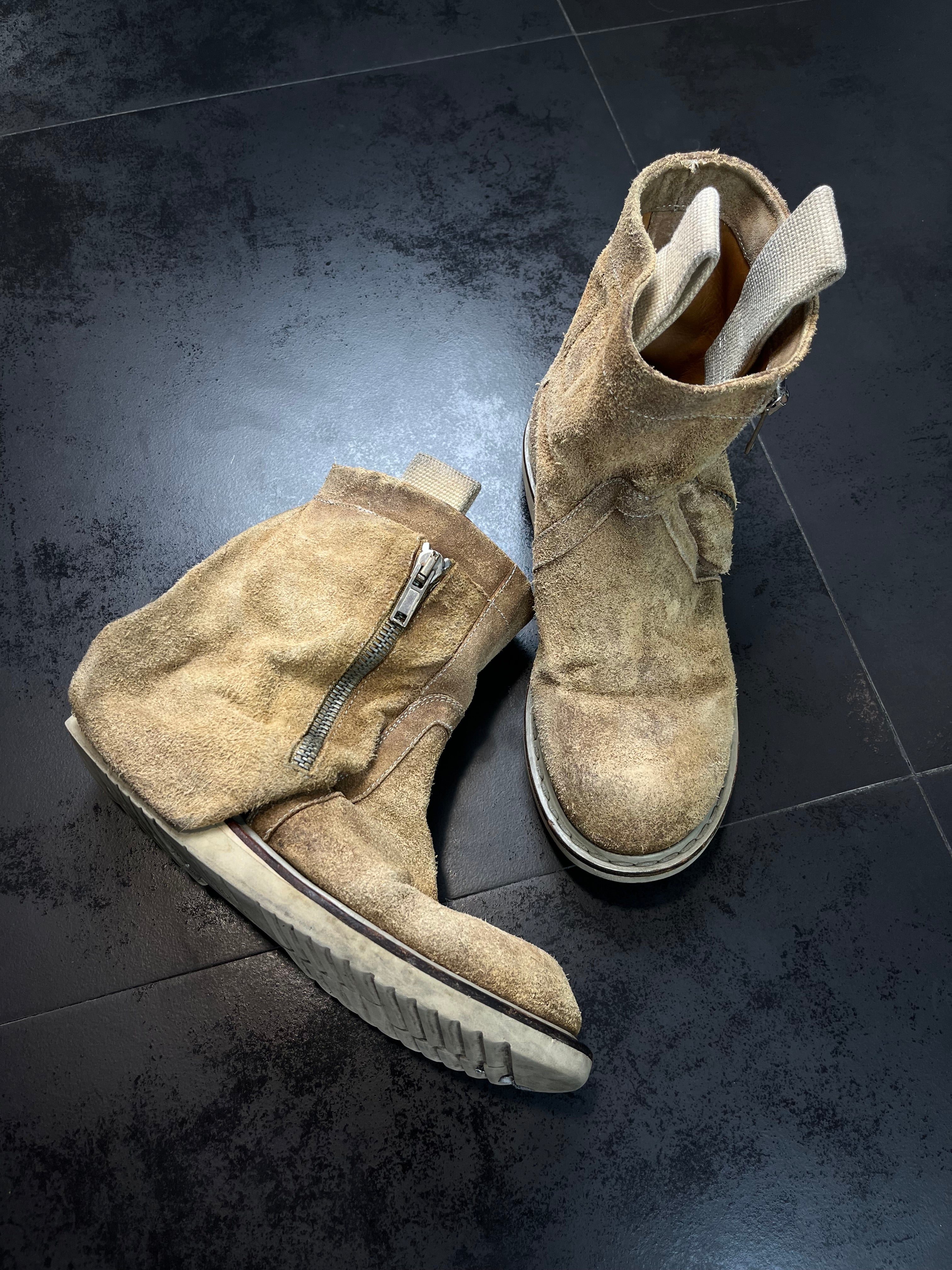SS12 Rick Owens "Naska" Engineer Cargo Desert Boots