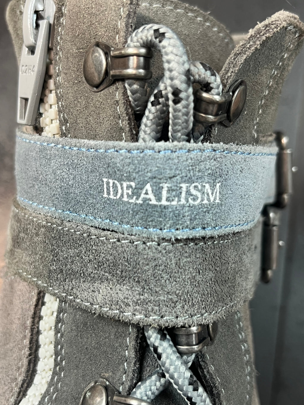 Number (N)ine x C2H4 Suede Combat Boots