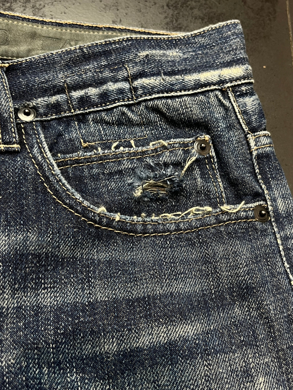 FW08 Rick Owens Drkshdw “Dirty Blue” Detroit Denim