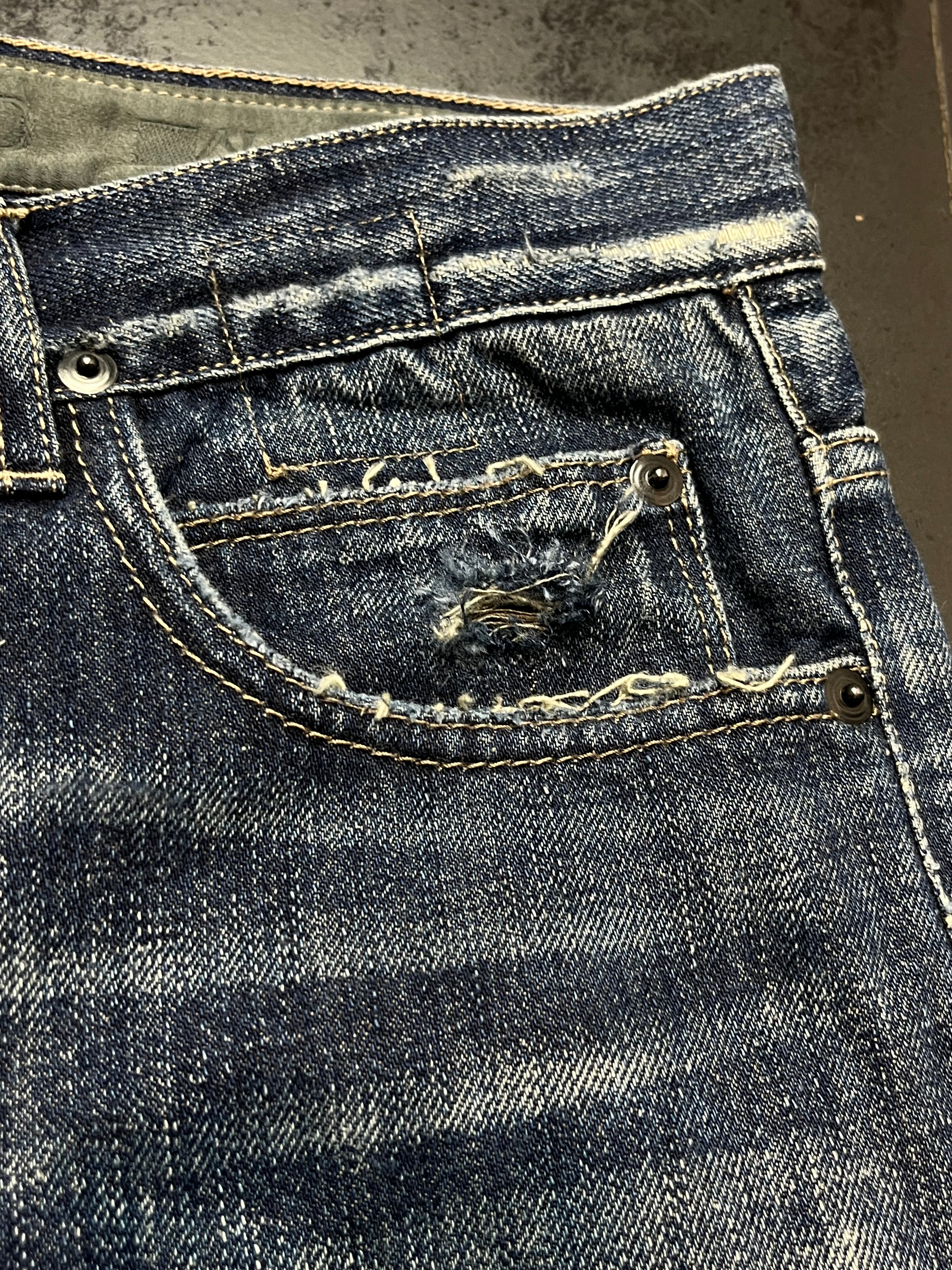 FW08 Rick Owens Drkshdw “Dirty Blue” Detroit Denim