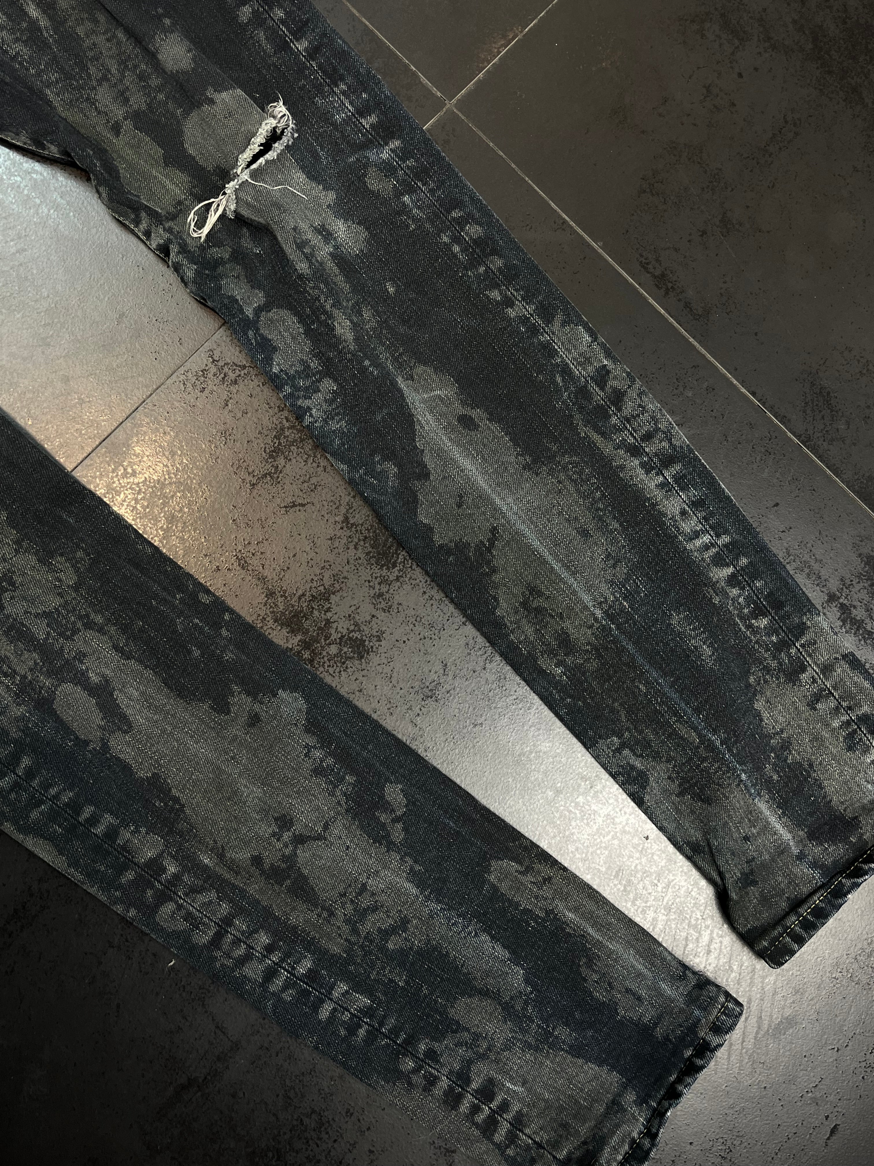 FW13 Saint Laurent Paris “Oil Spill” Denim By Hedi Slimane