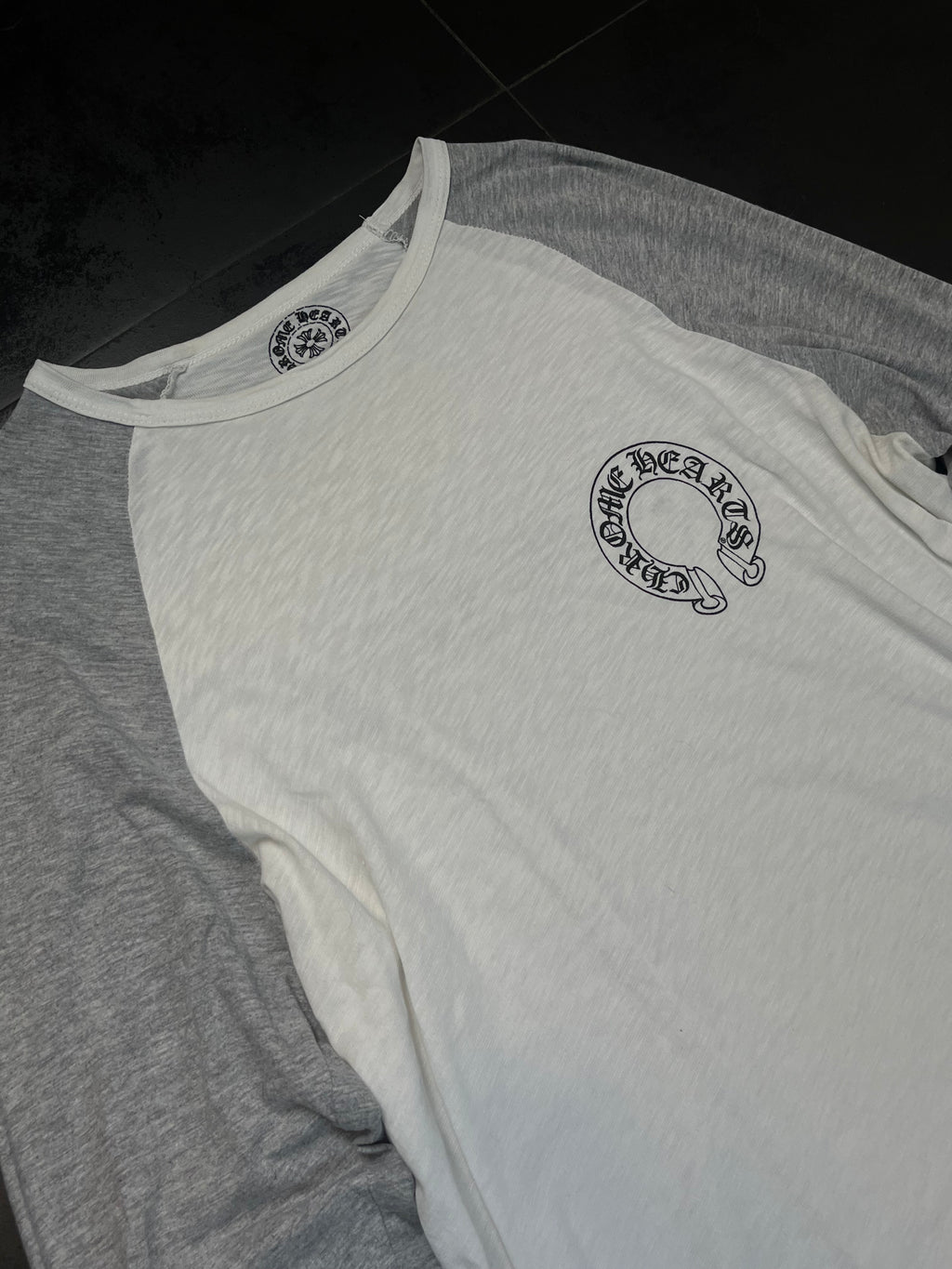 Chrome Hearts Raglan Scroll/Horseshoe Logo