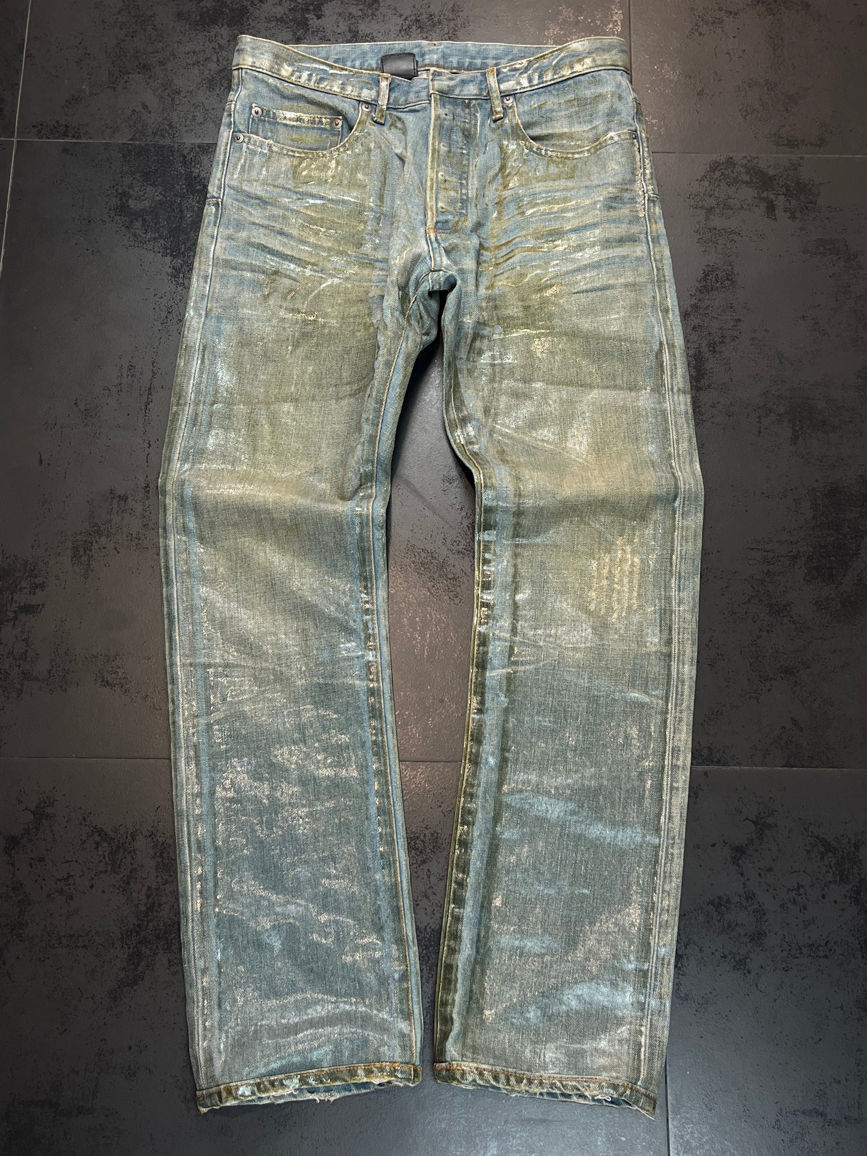 SS04 Dior Strip “Bleu Claire” Ice Wax Denim