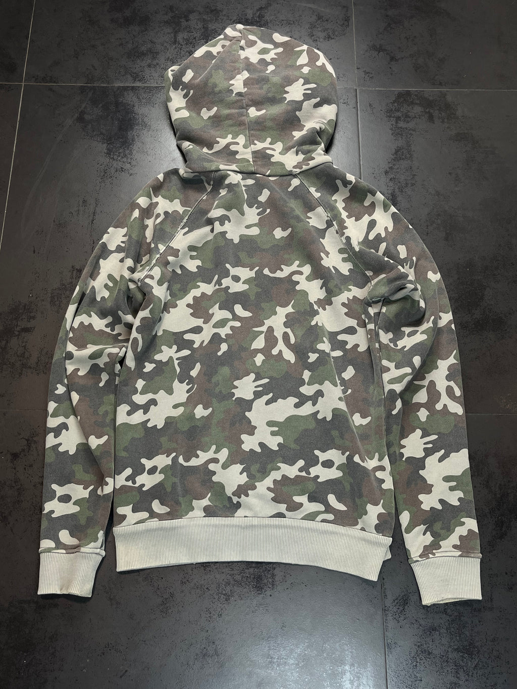 2015 Saint Laurent Paris “Camo” Distressed Hoodie By Hedi Slimane