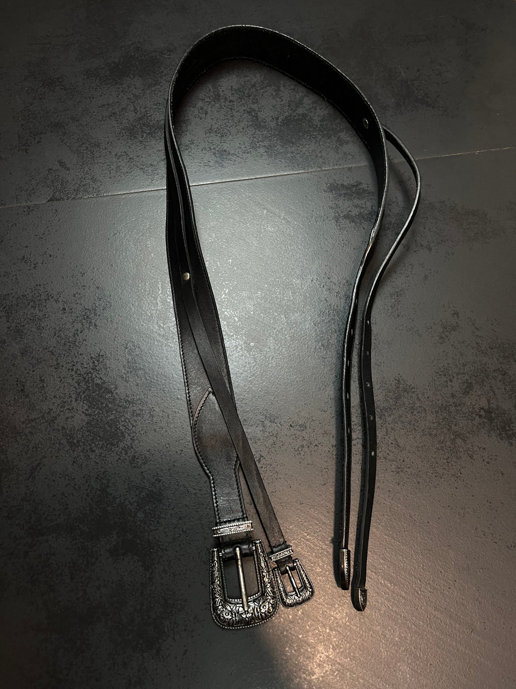 Saint Laurent Double Western Buckle Belt