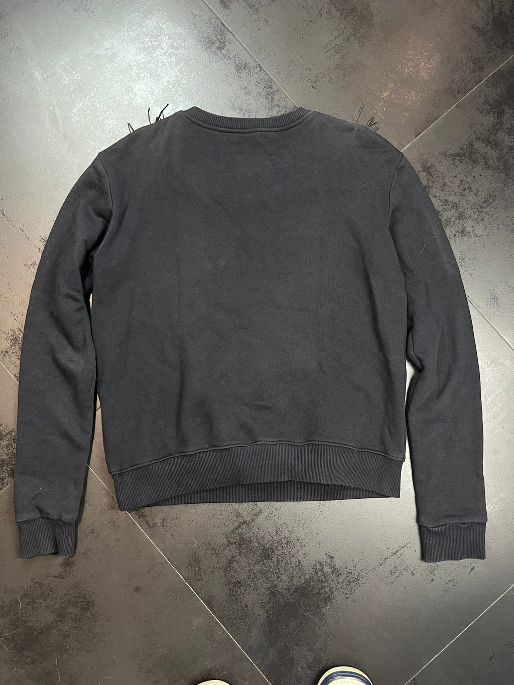 AW14 Saint Laurent Ornament/Leather Fringes Sweatshirt By Hedi Slimane