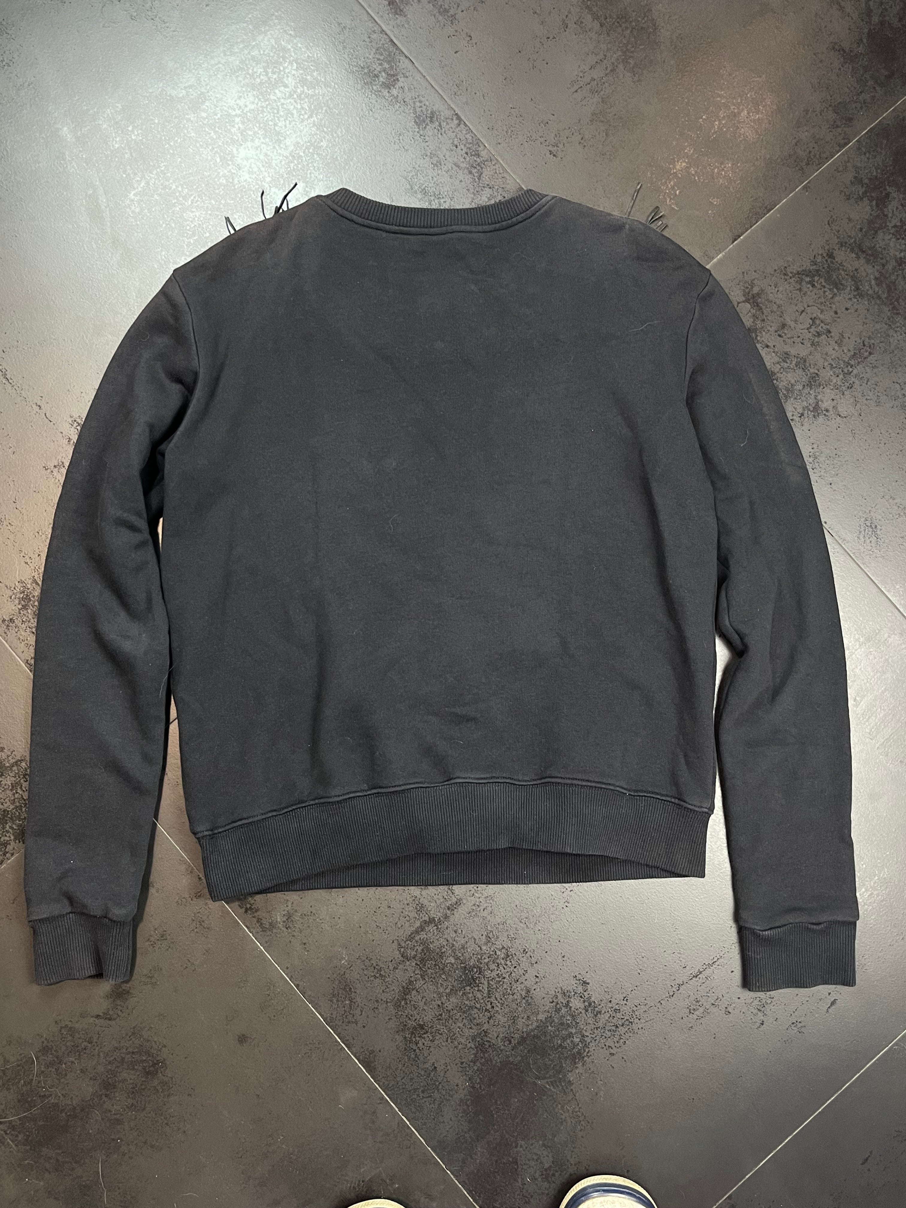 AW14 Saint Laurent Ornament/Leather Fringes Sweatshirt By Hedi Slimane