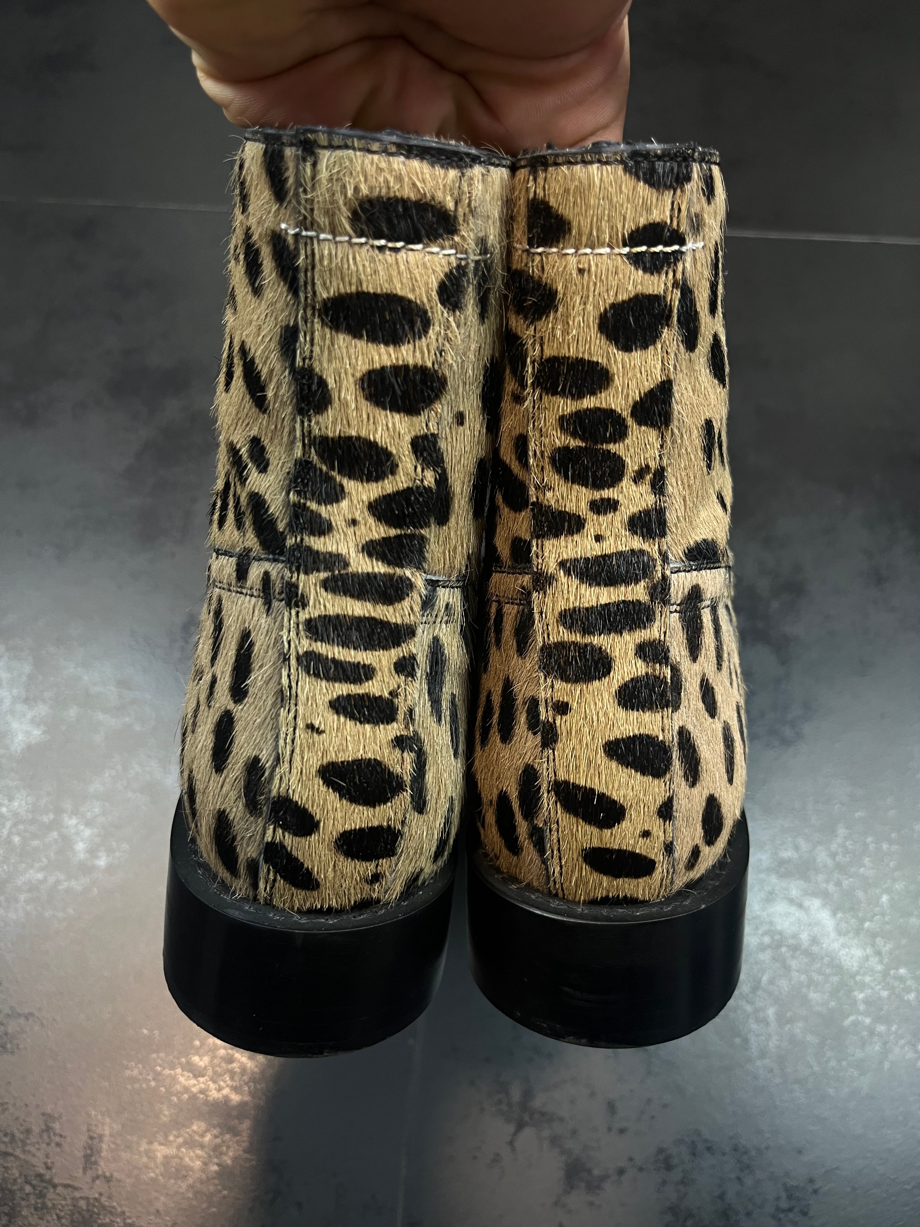 2018 Maison Margiela MM6 Ponyhair Pointy Boots