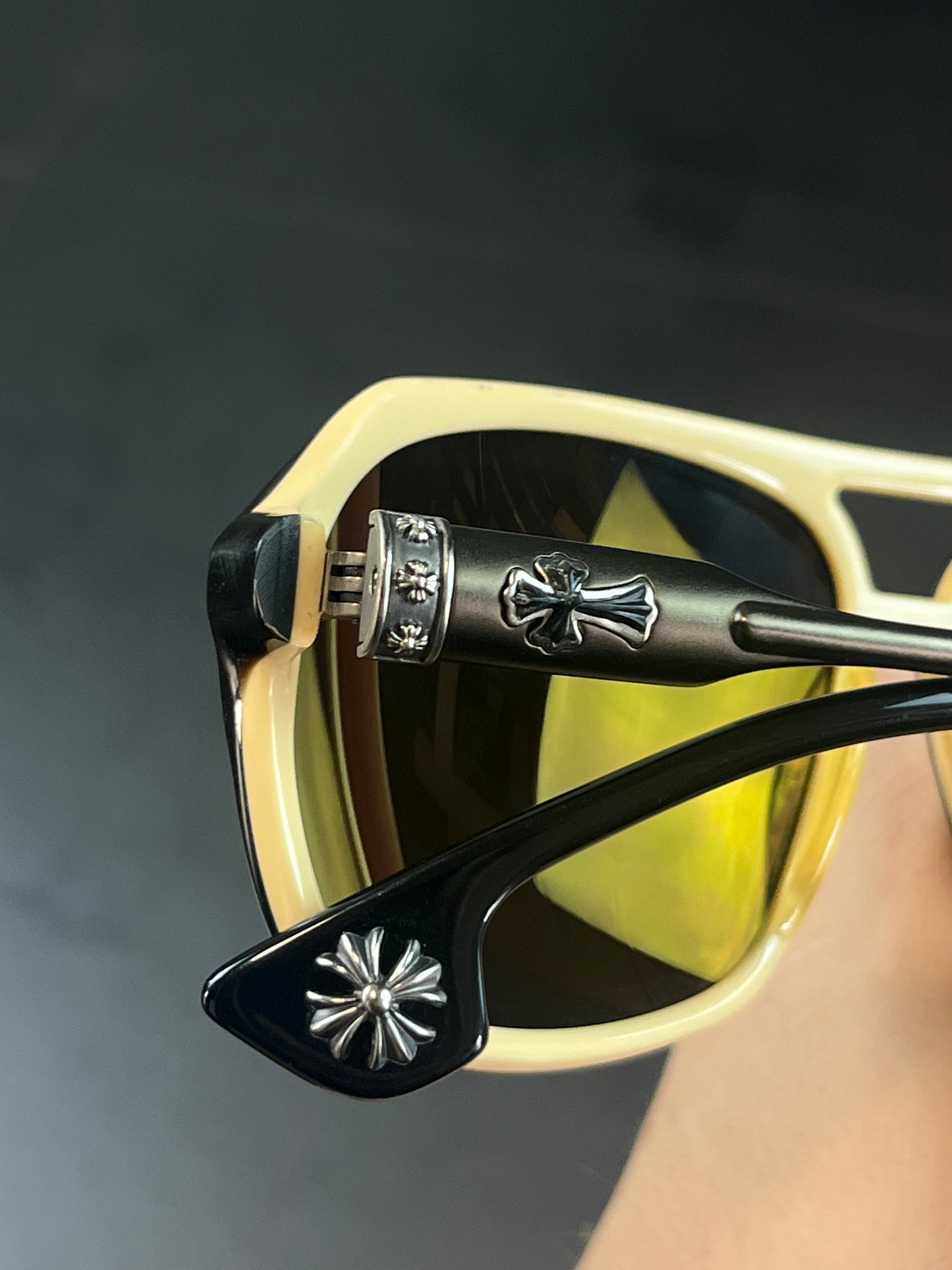 2002 Chrome Hearts “Box Lunch” Silver/Titanium/Acetate Aviators