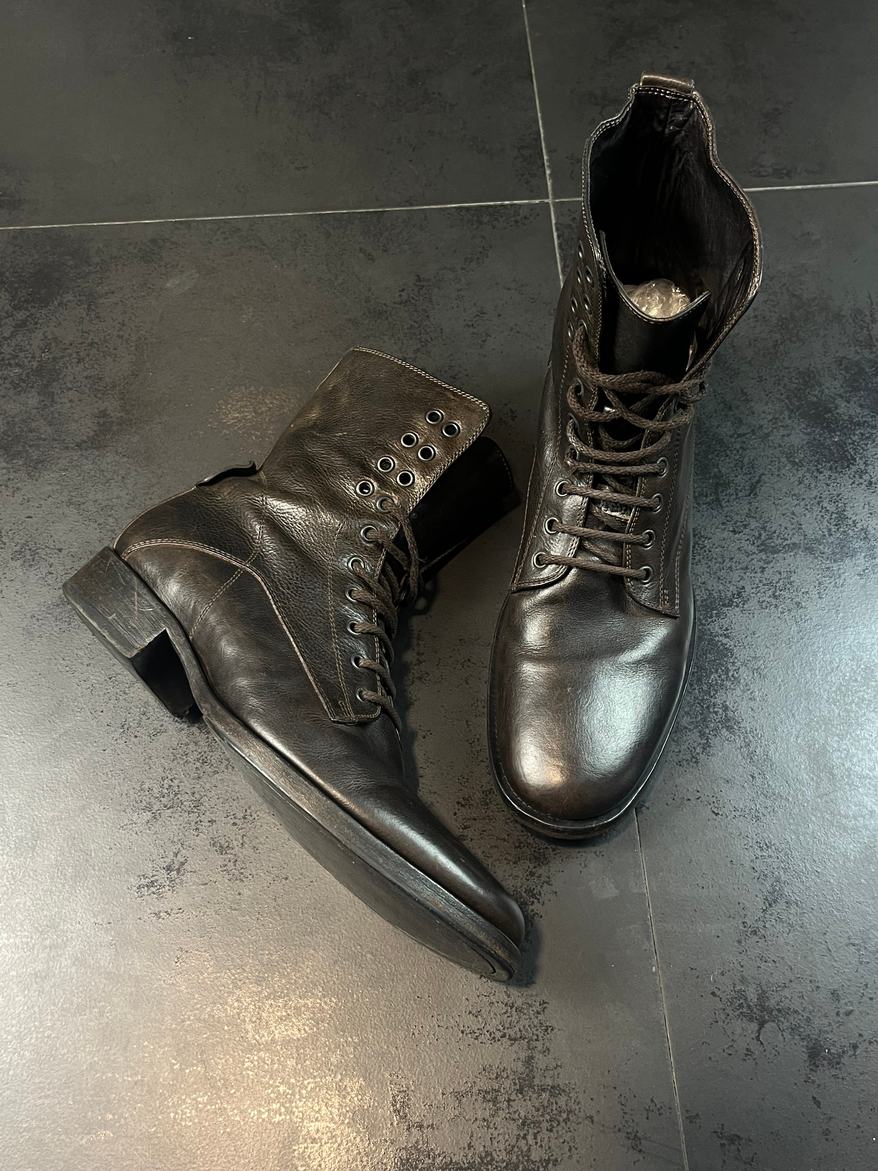 AW05 Dior “In The Morning” 10 Eyelets Combat Boots