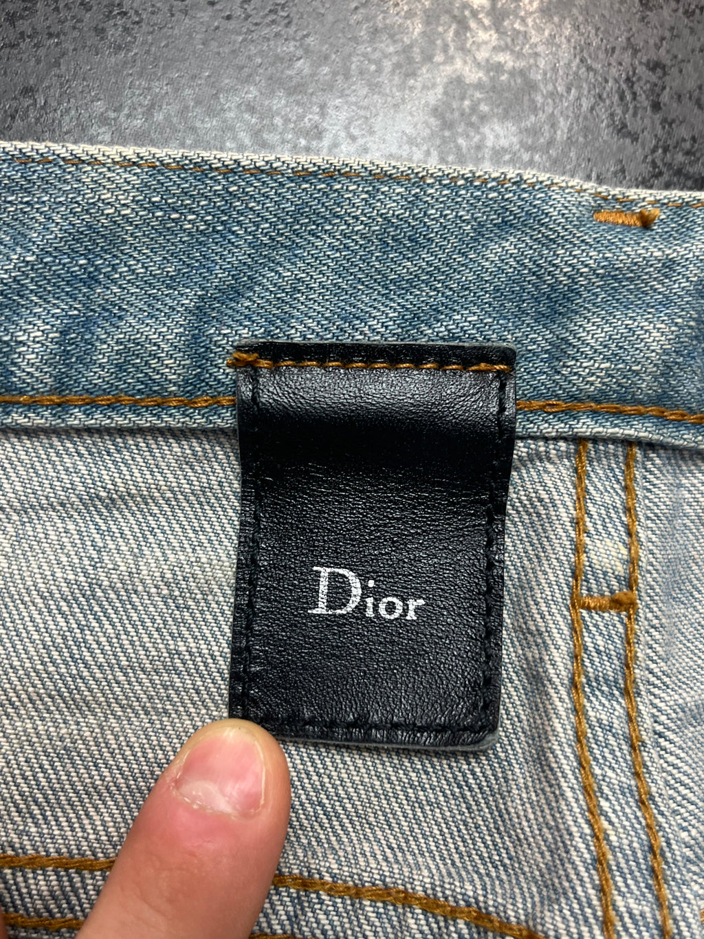 SS04 Dior Strip “Bleu Claire” Ice Wax Denim
