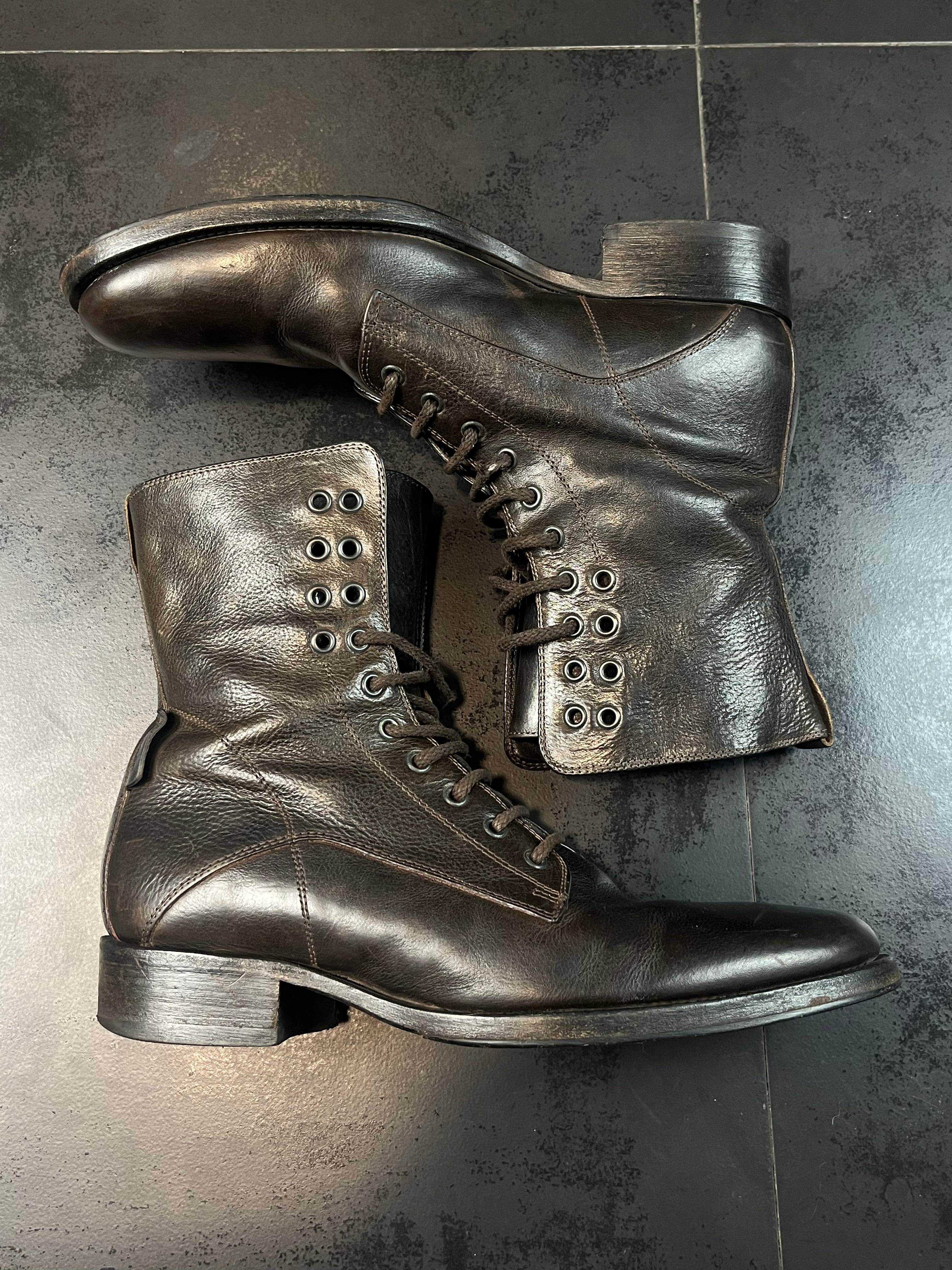 AW05 Dior “In The Morning” 10 Eyelets Combat Boots