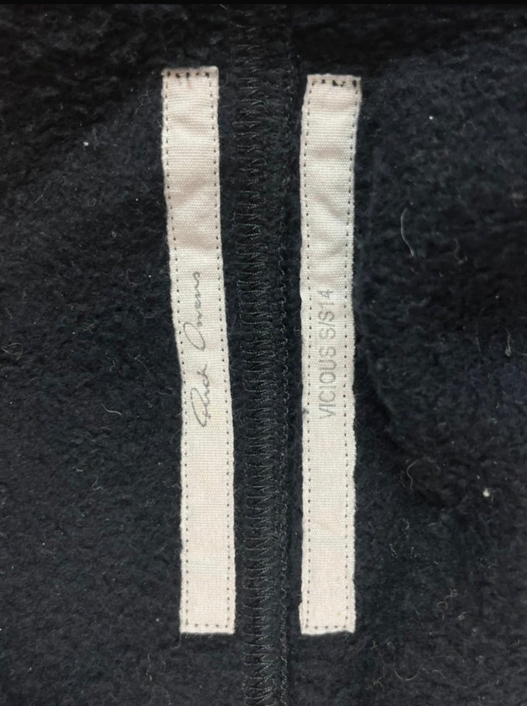 SS14 Rick Owens Vicious “Gimp” Leather Trim Hoodue