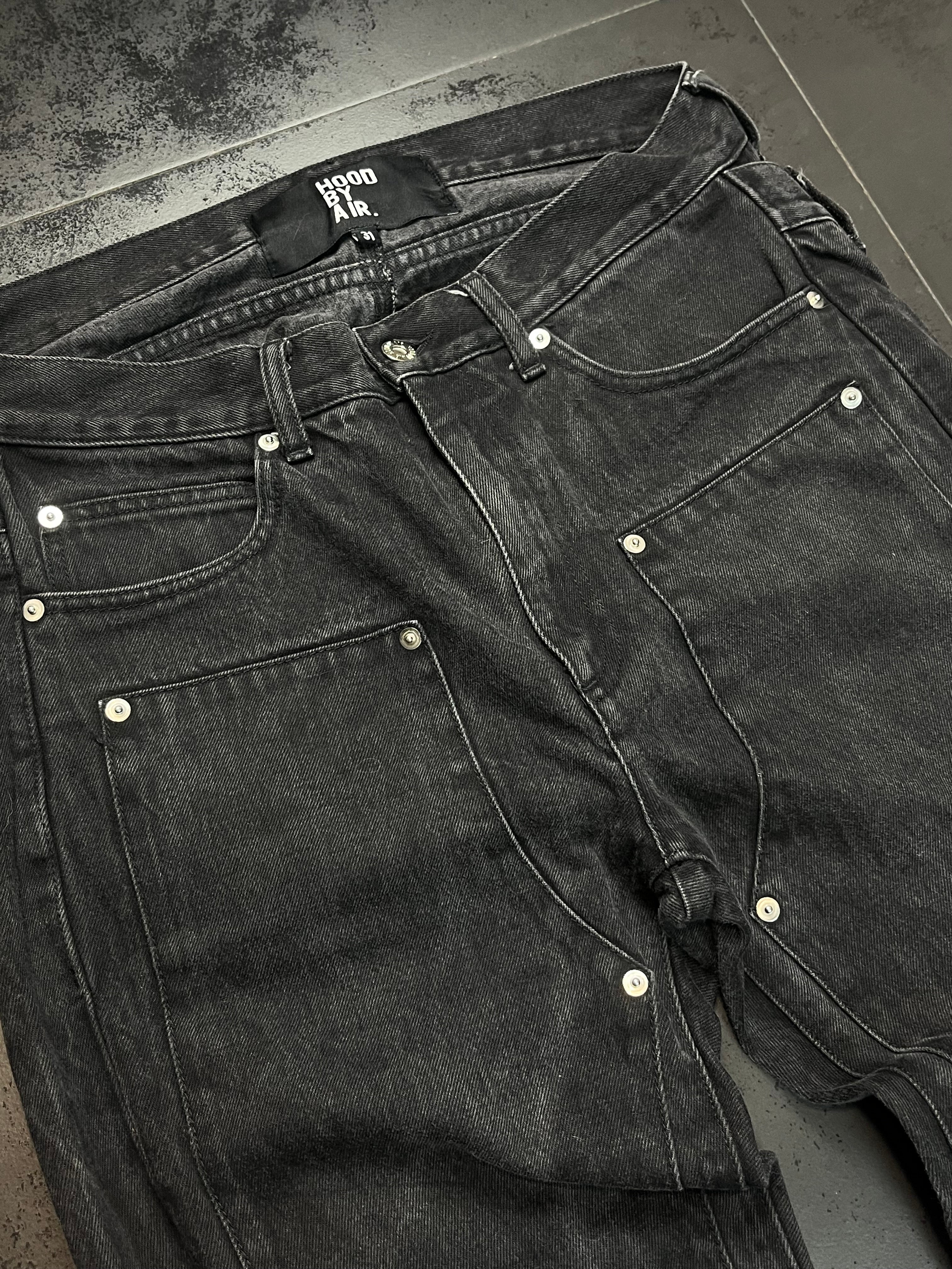 SS16 Hood By Air “Double Sag” Double Knees Denim