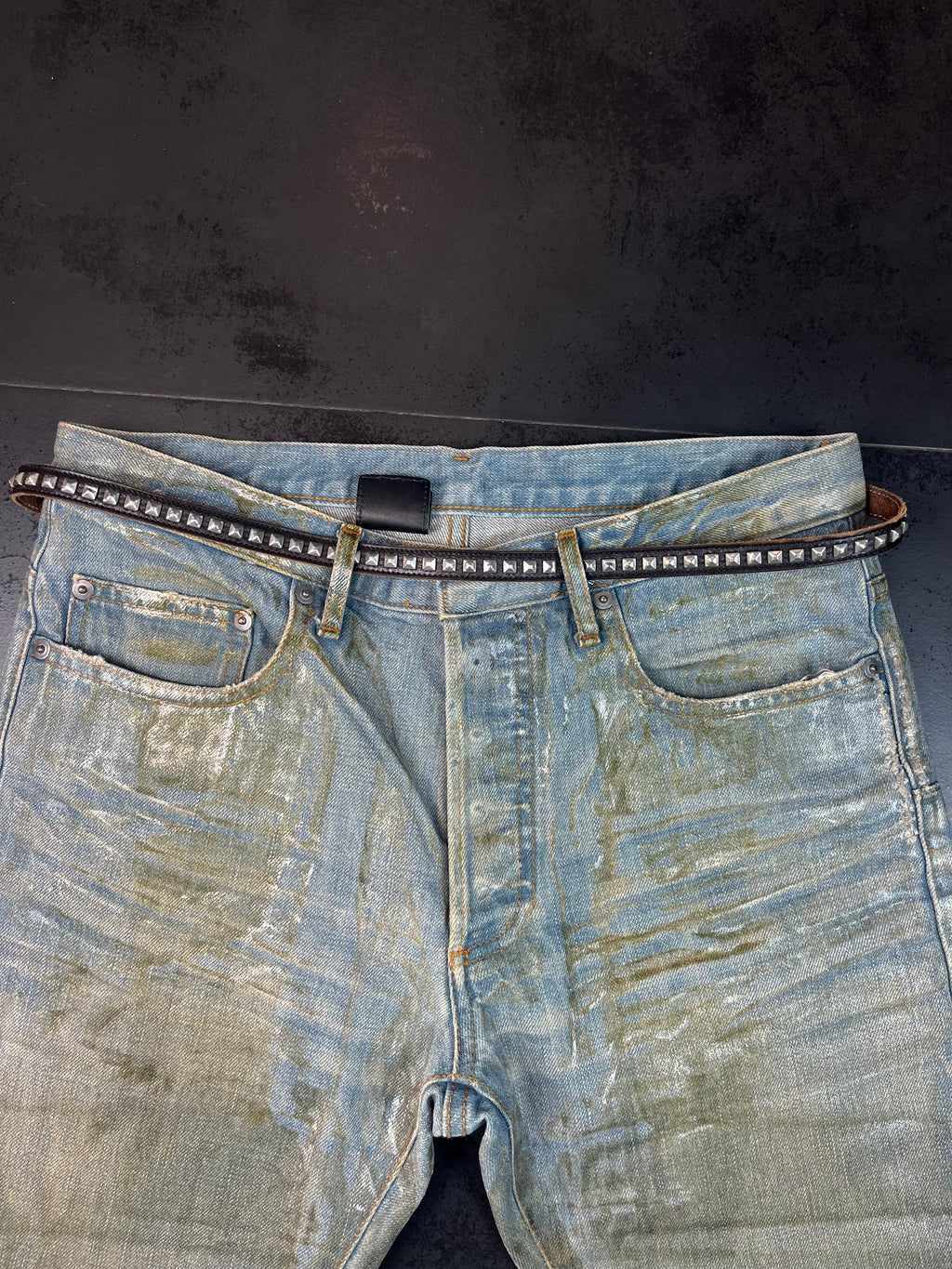 AW15 Saint Laurent Paris Pyramid Studded Belt By Hedi Slimane