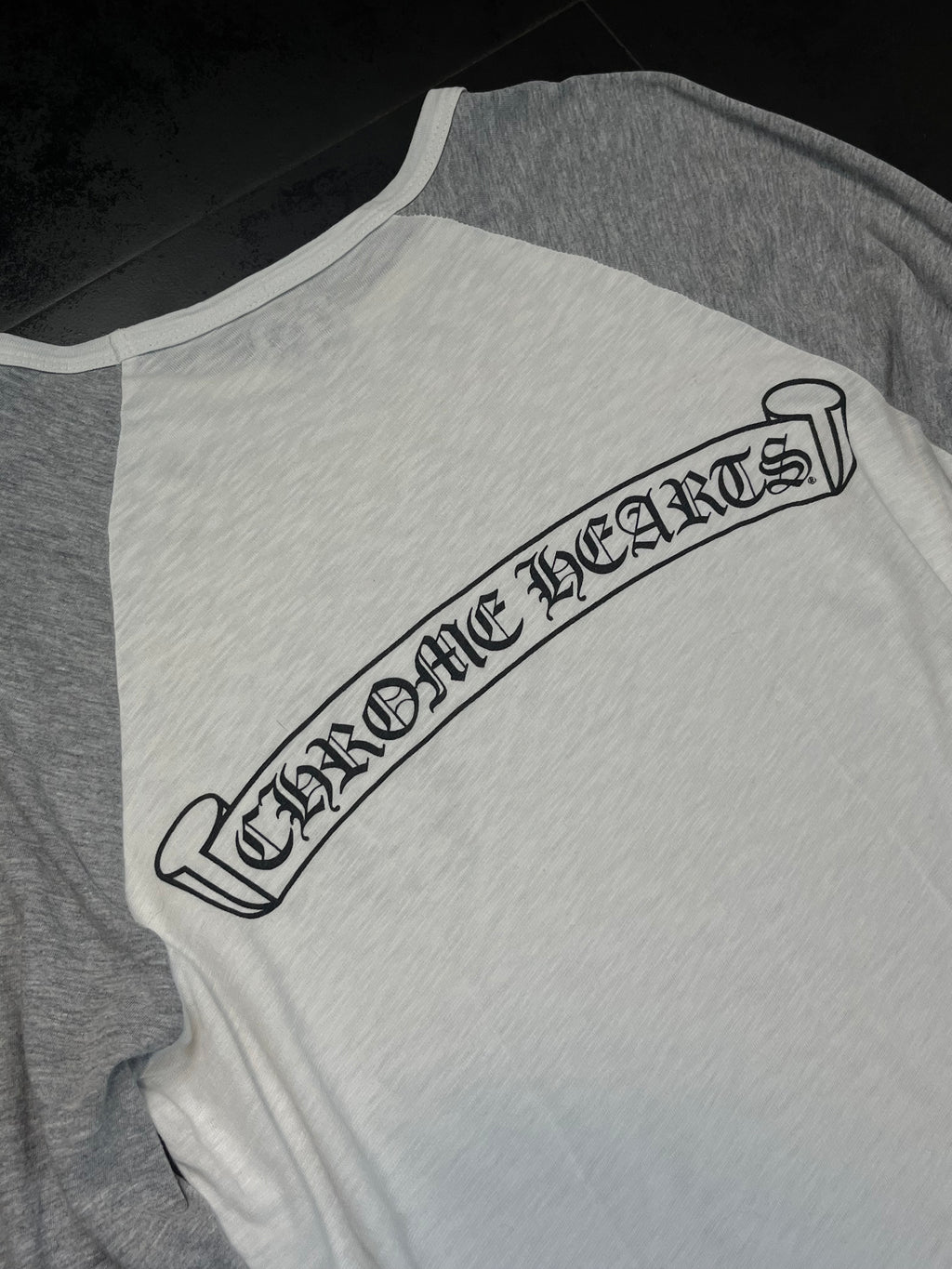 Chrome Hearts Raglan Scroll/Horseshoe Logo