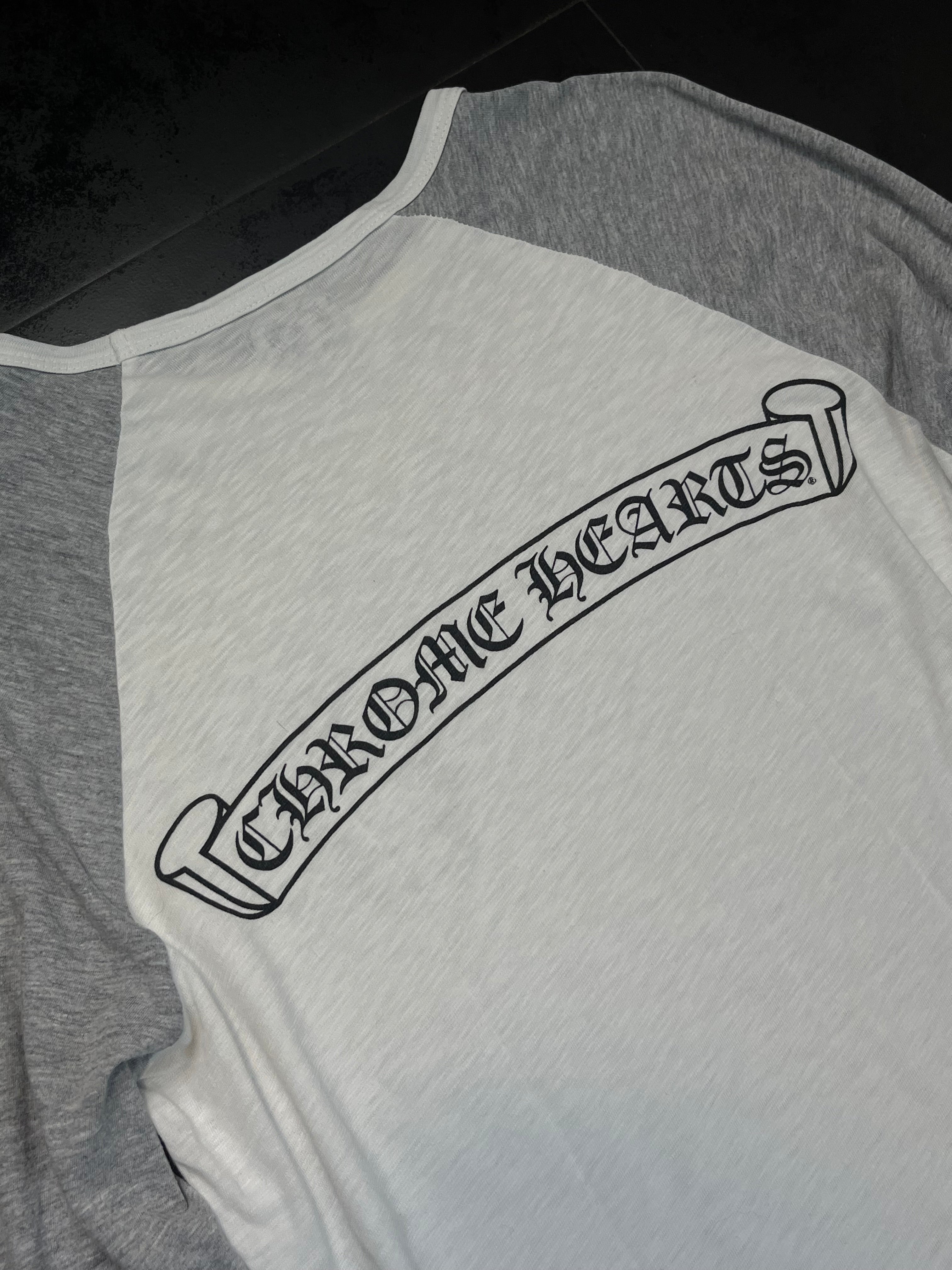 Chrome Hearts Raglan Scroll/Horseshoe Logo