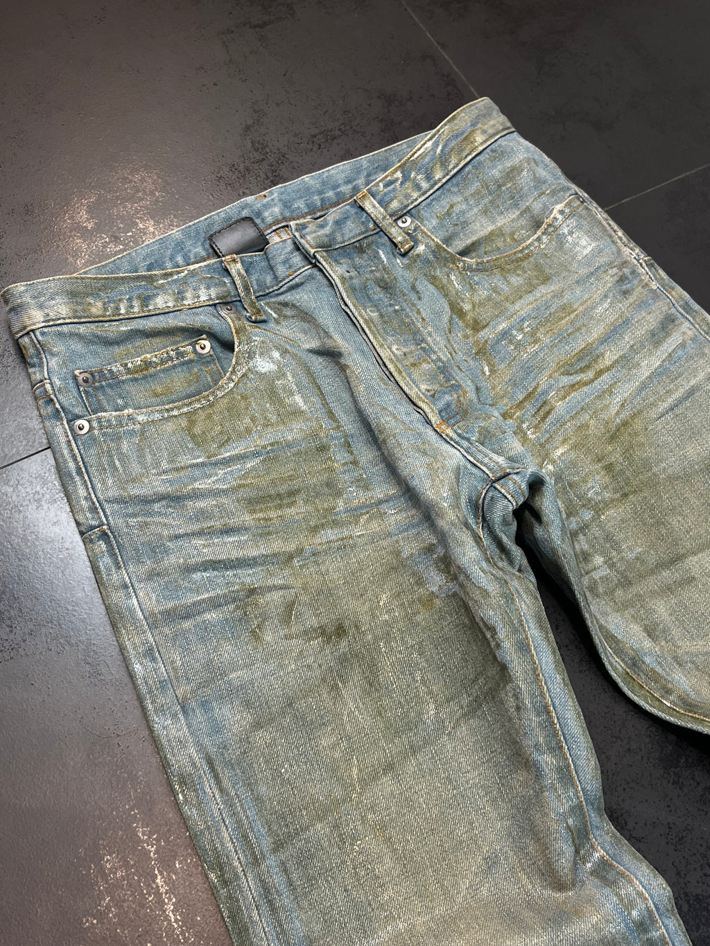 SS04 Dior Strip “Bleu Claire” Ice Wax Denim