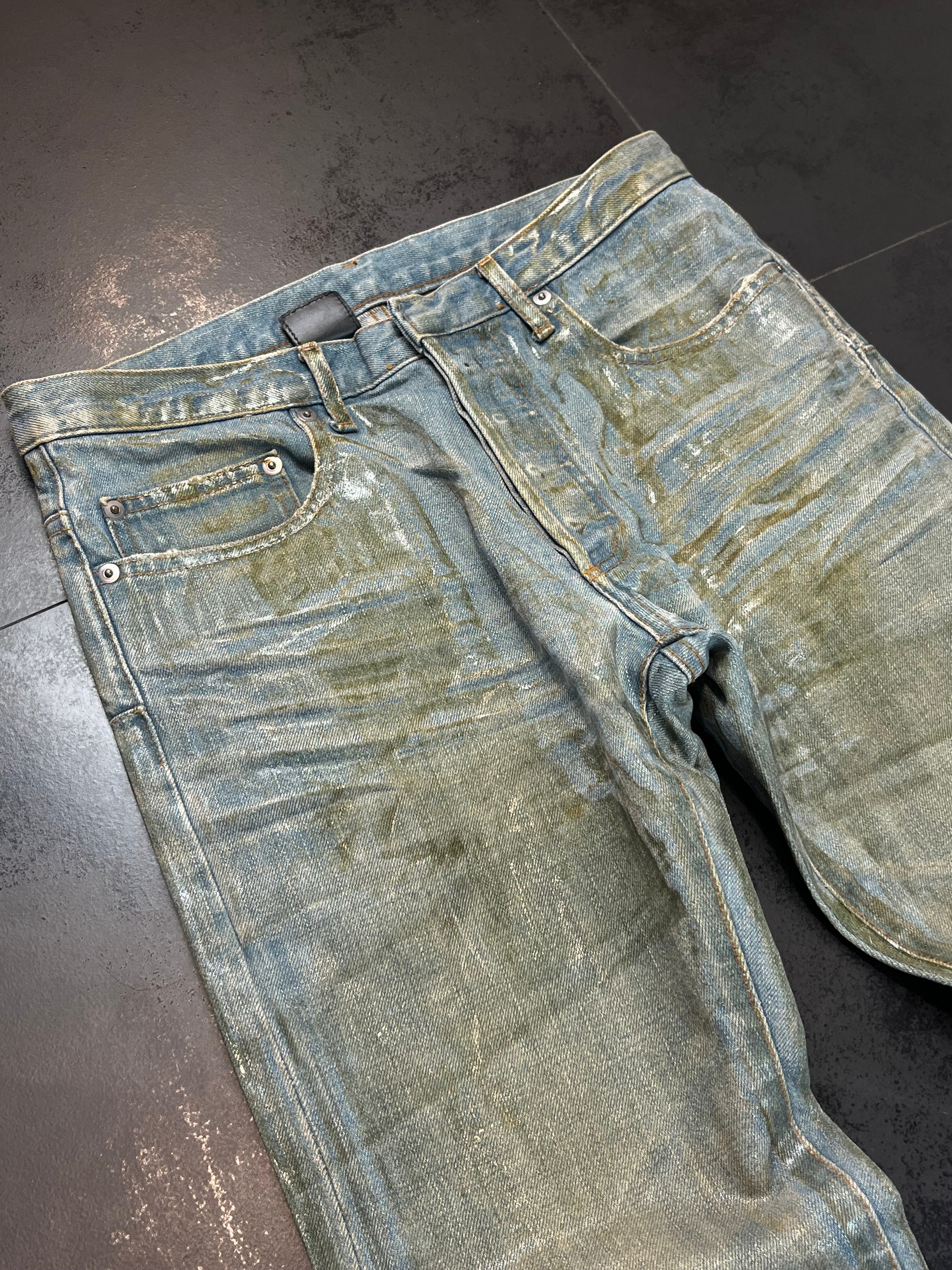 SS04 Dior Strip “Bleu Claire” Ice Wax Denim