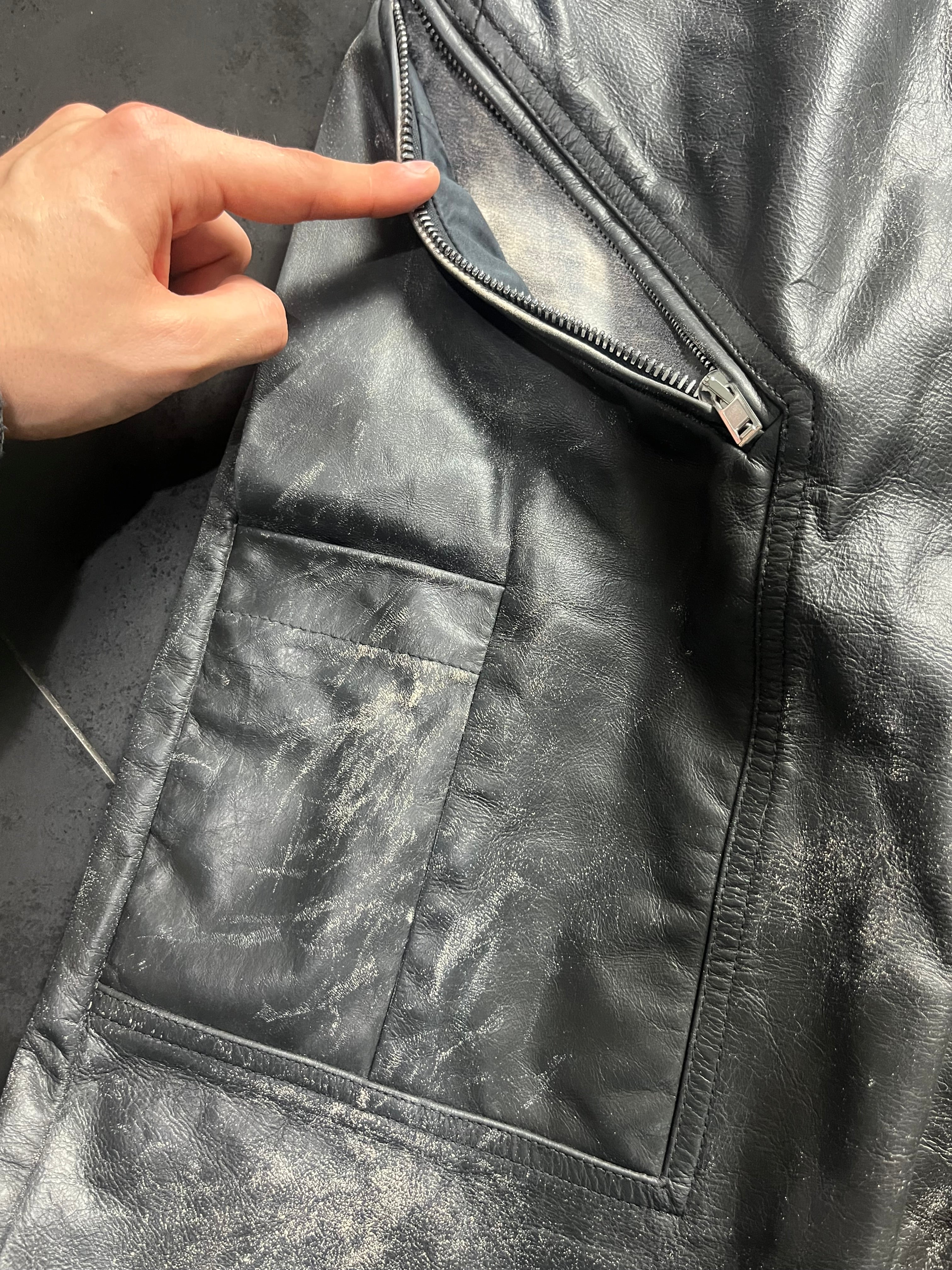 SS25 Rick Owens “Hollywood” Biker Leather Jumpsuit