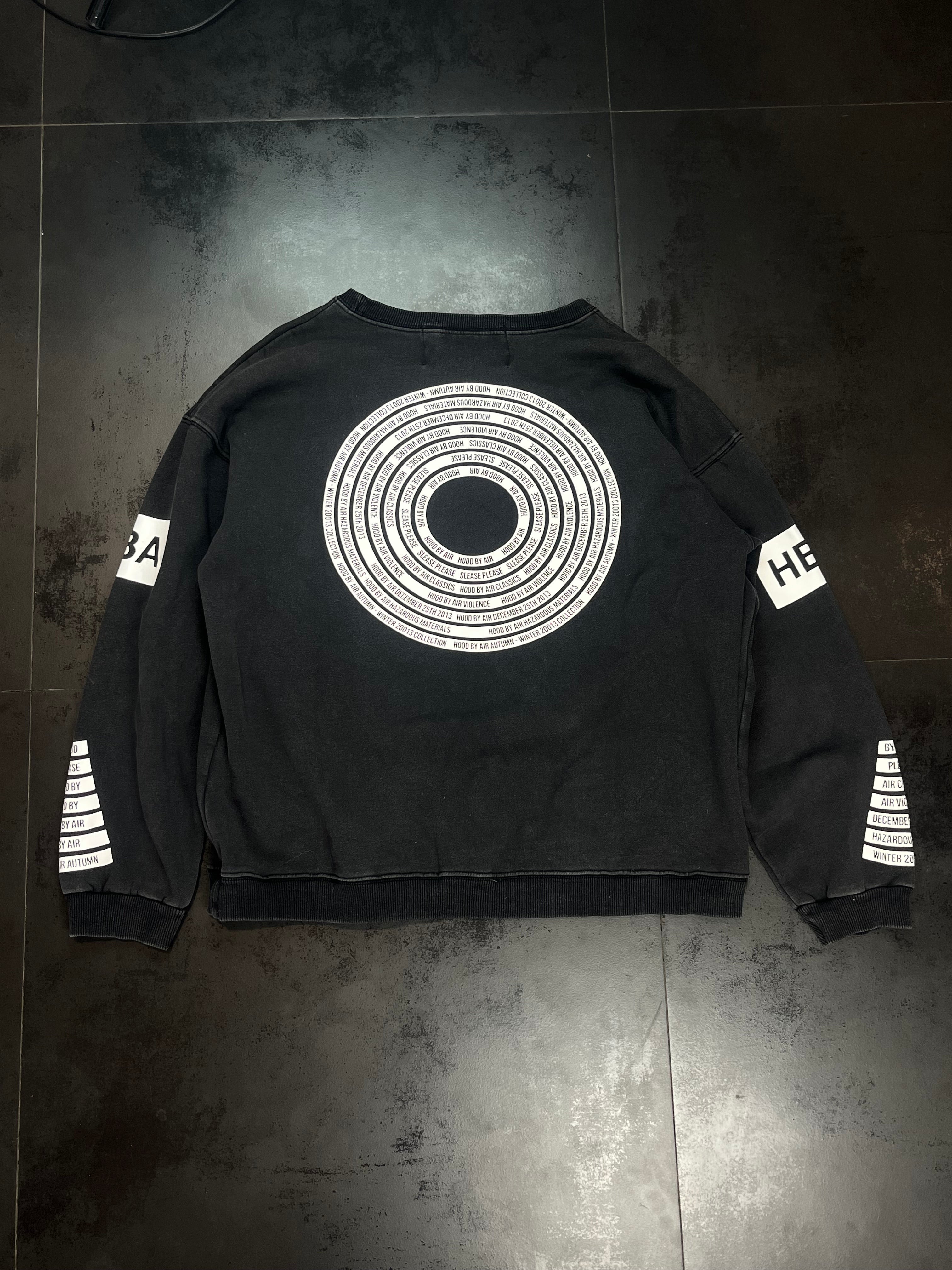 FW13 Hood By Air Boxy Cut Graphic Sweatshirt By Shayne Oliver