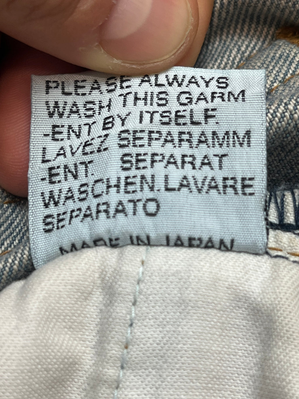 SS04 Dior Strip “Bleu Claire” Ice Wax Denim