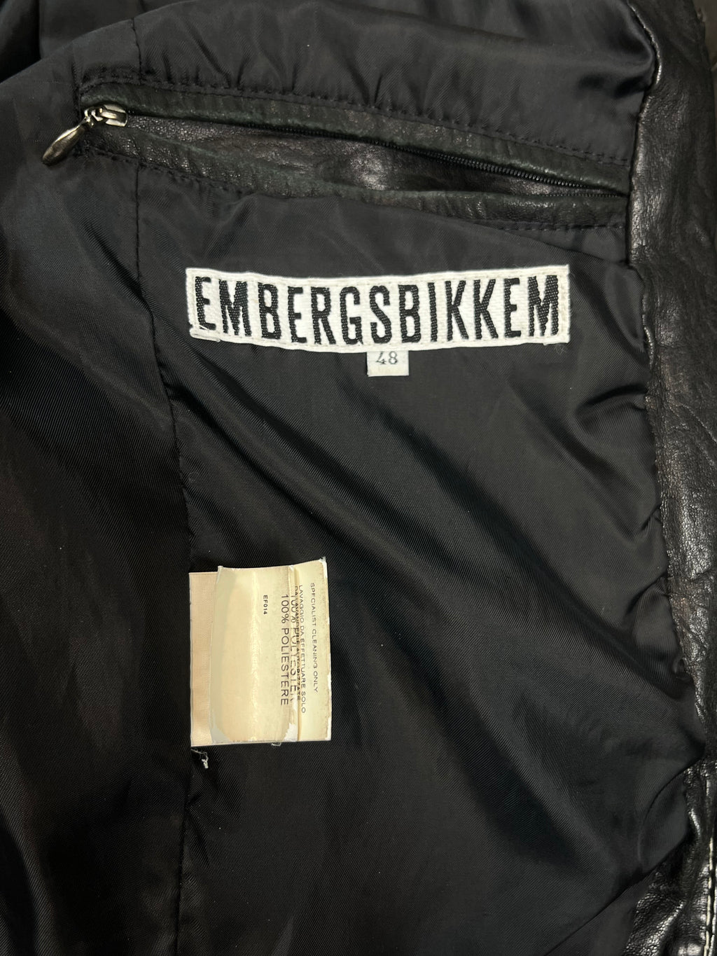 2010s Bikkembergs High Neck Leather Jacket