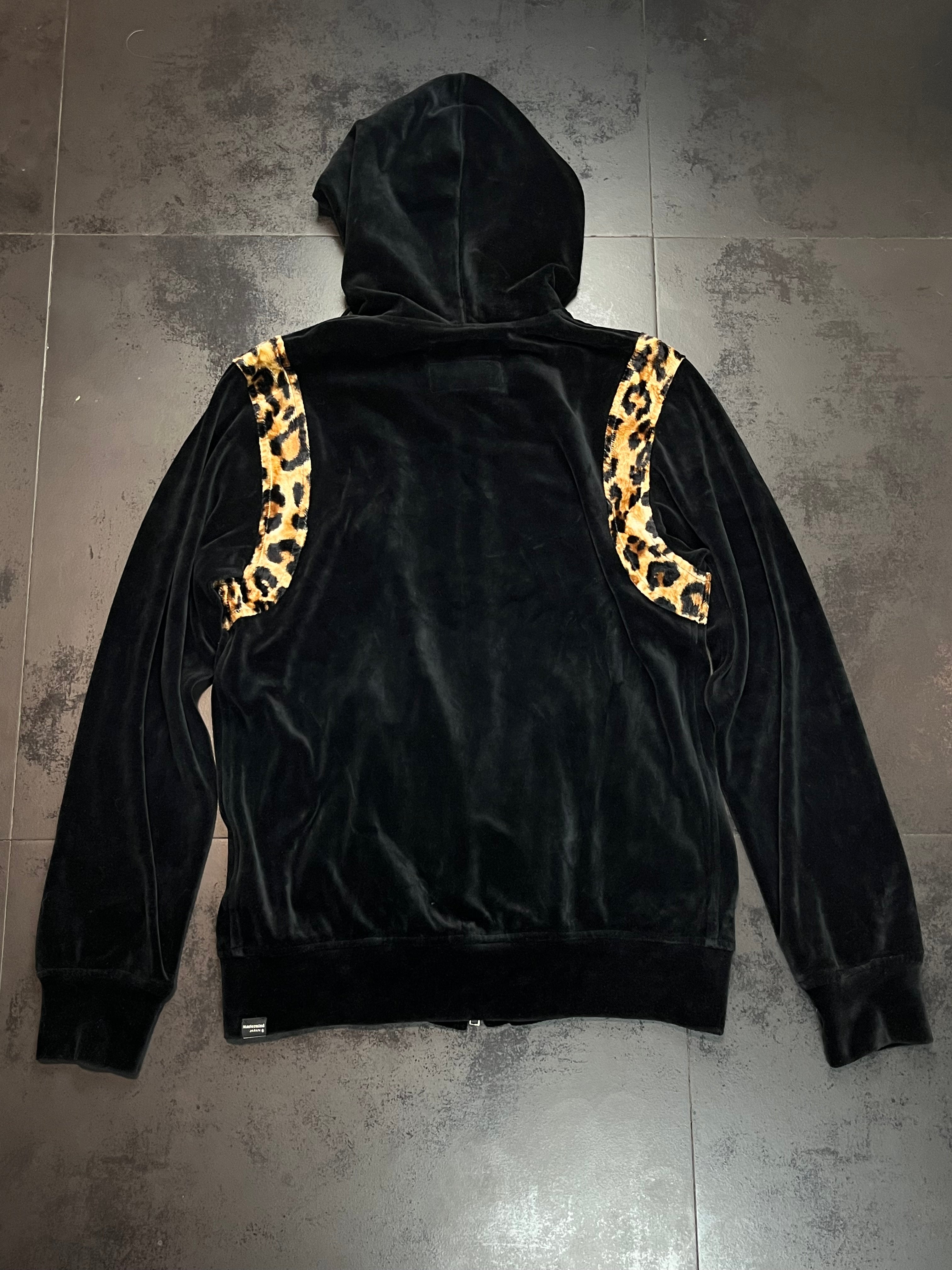 Mastermind x Neighborhood “Teddy” Cheetah Print Velour Hoodie