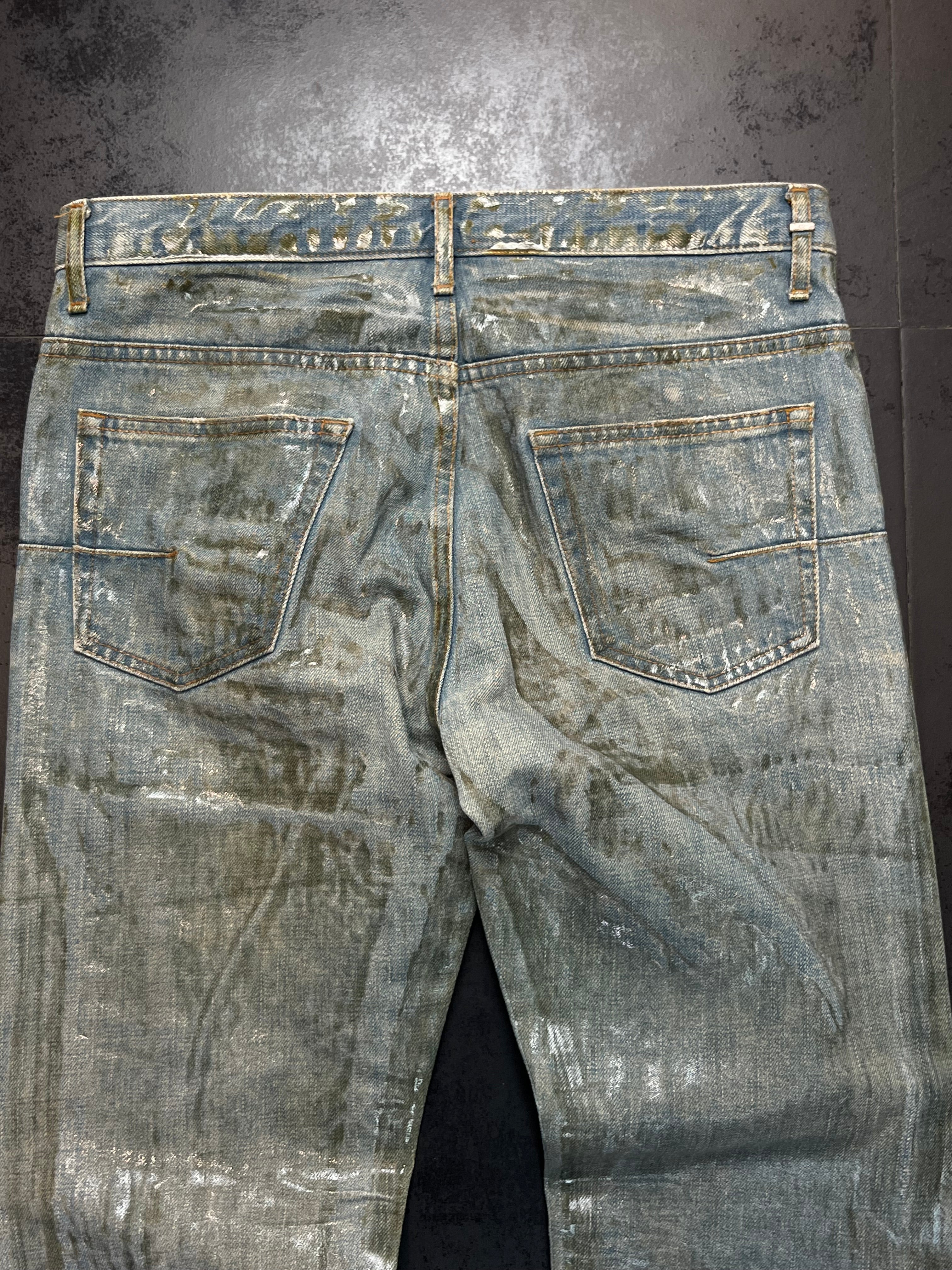 SS04 Dior Strip “Bleu Claire” Ice Wax Denim