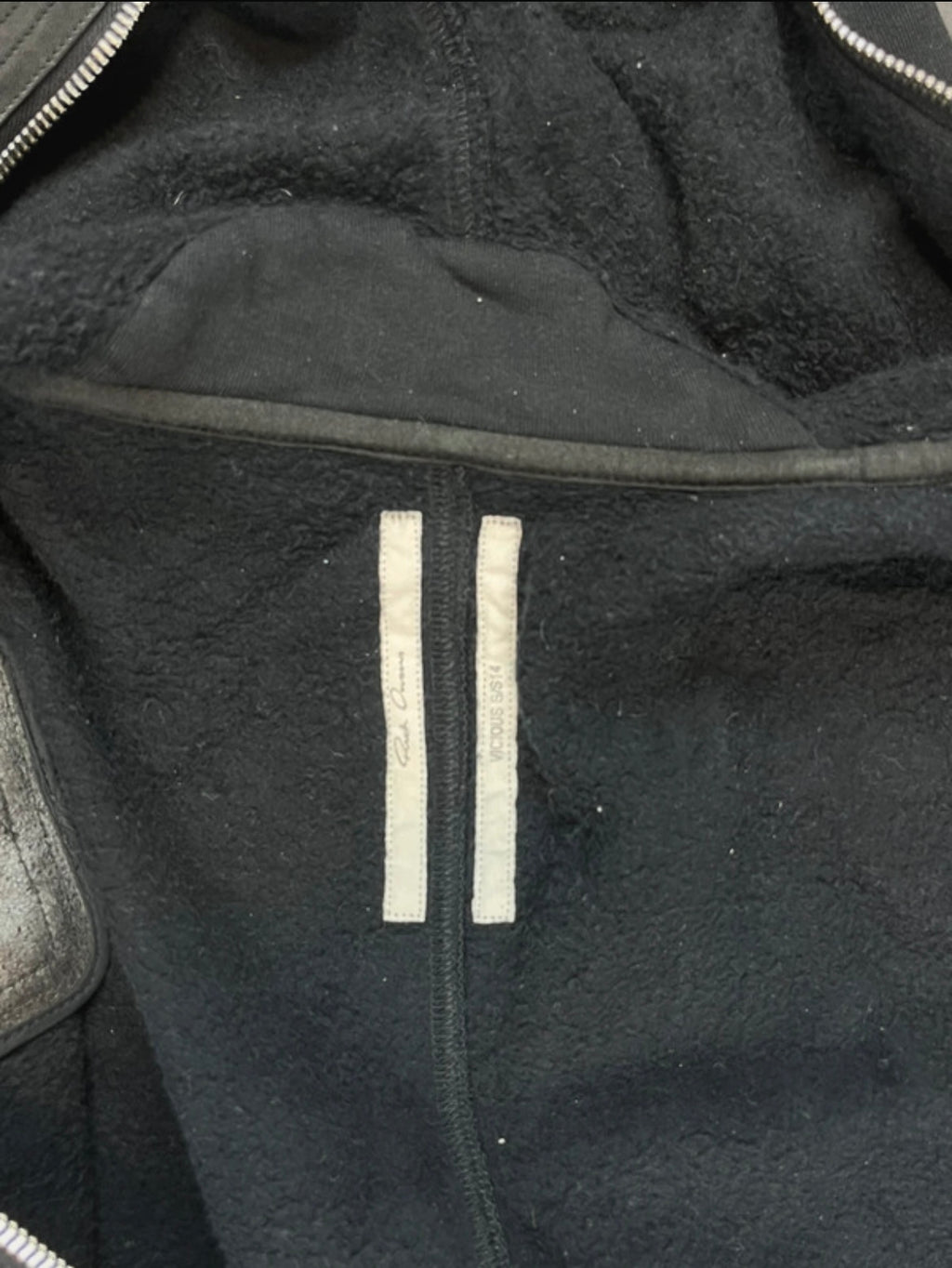 SS14 Rick Owens Vicious “Gimp” Leather Trim Hoodue