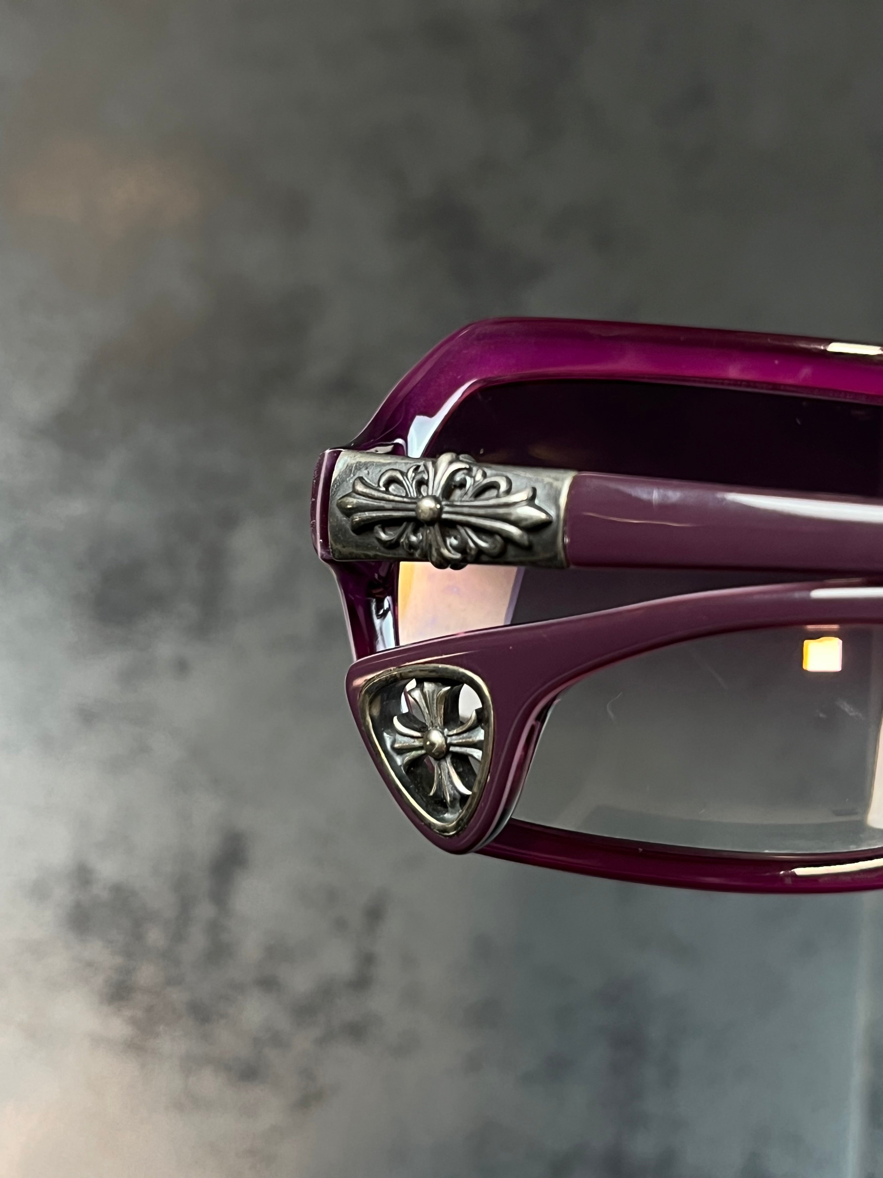 2000s Chrome Hearts “Thrust” Silver/Acetate Aviators