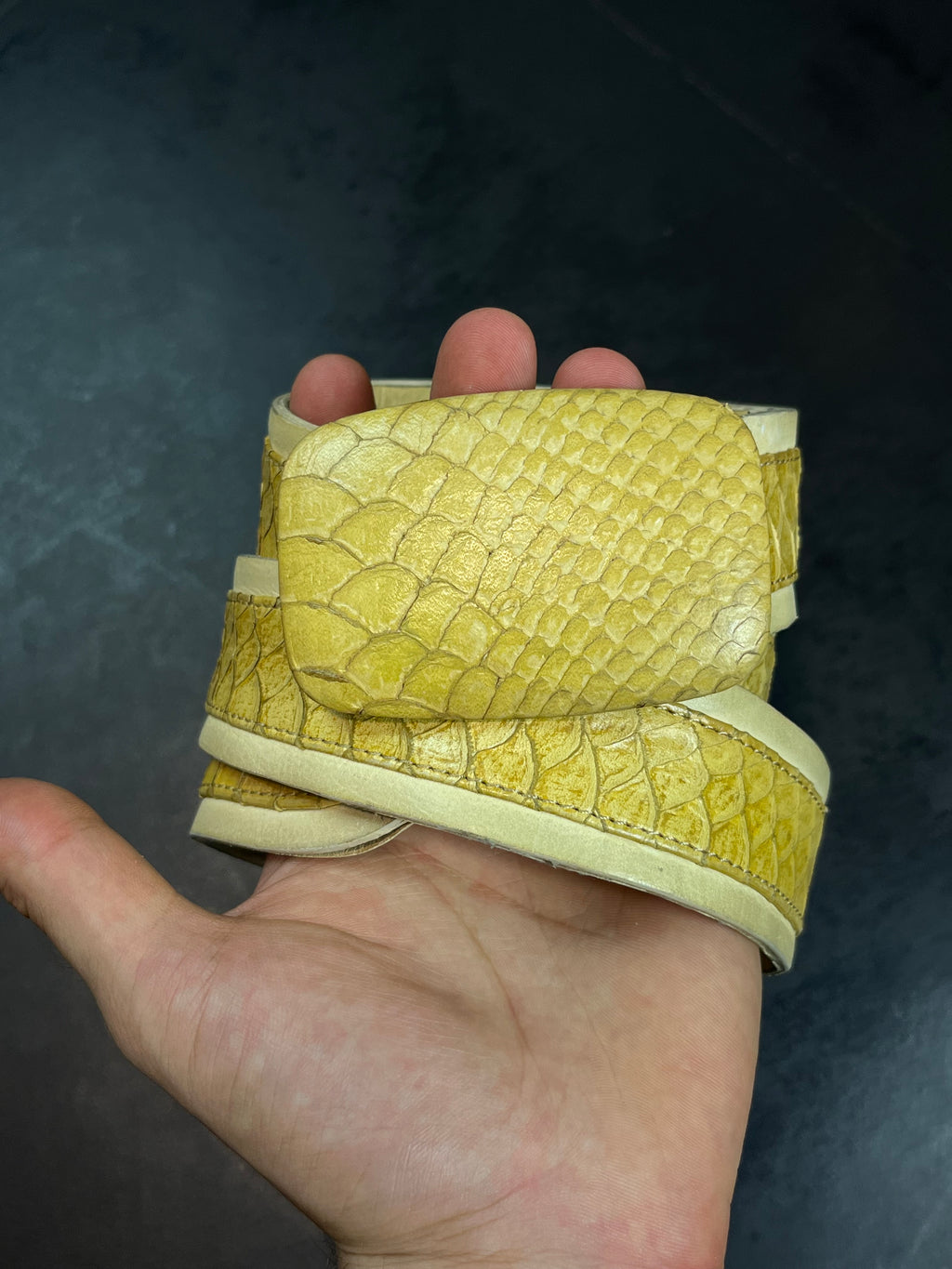 AW09 Maison Margiela Real Python Leather Belt