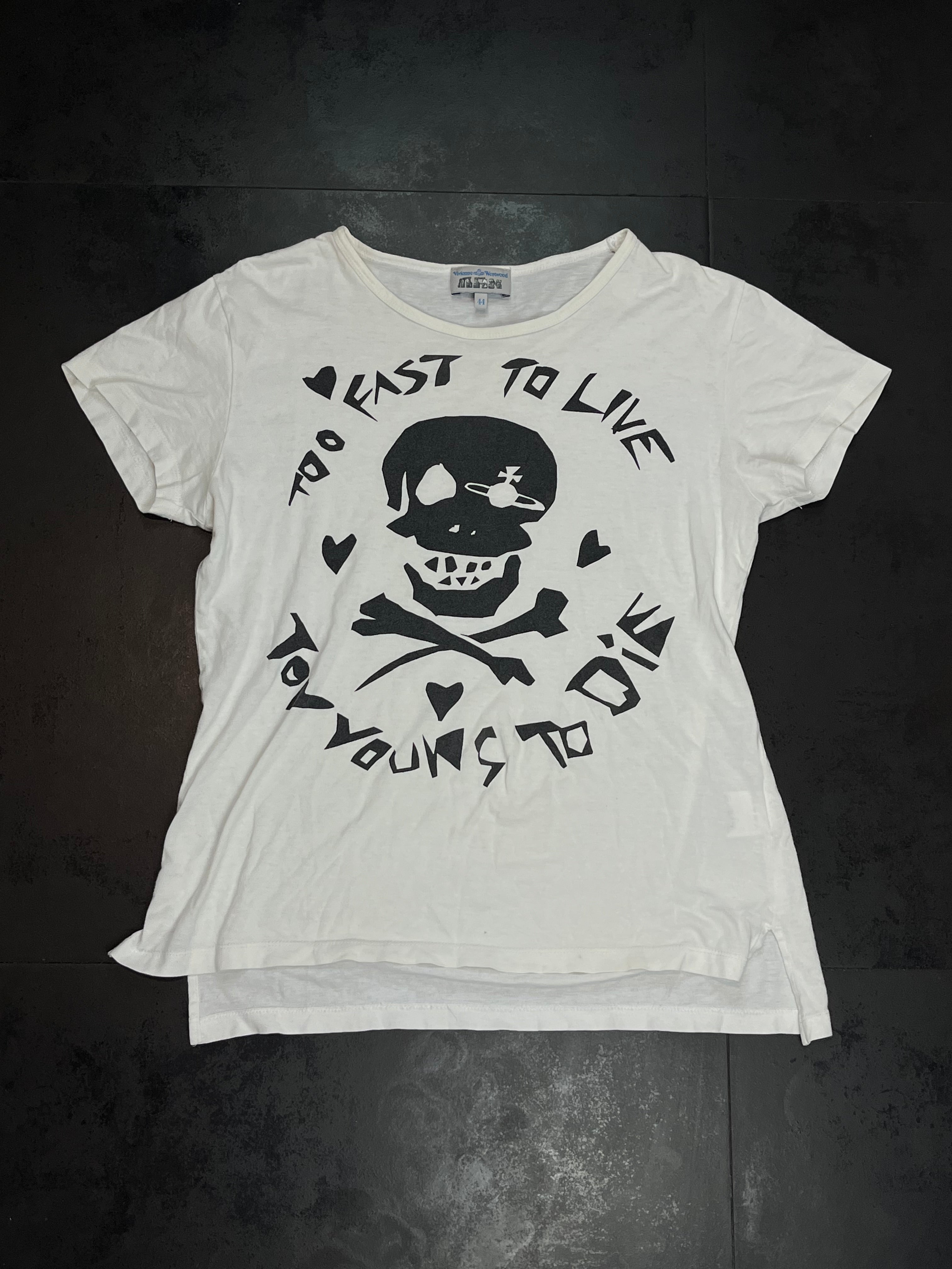00s Vivienne Westwood “Too Fast To Live Too Young To Die” Graphic Tee