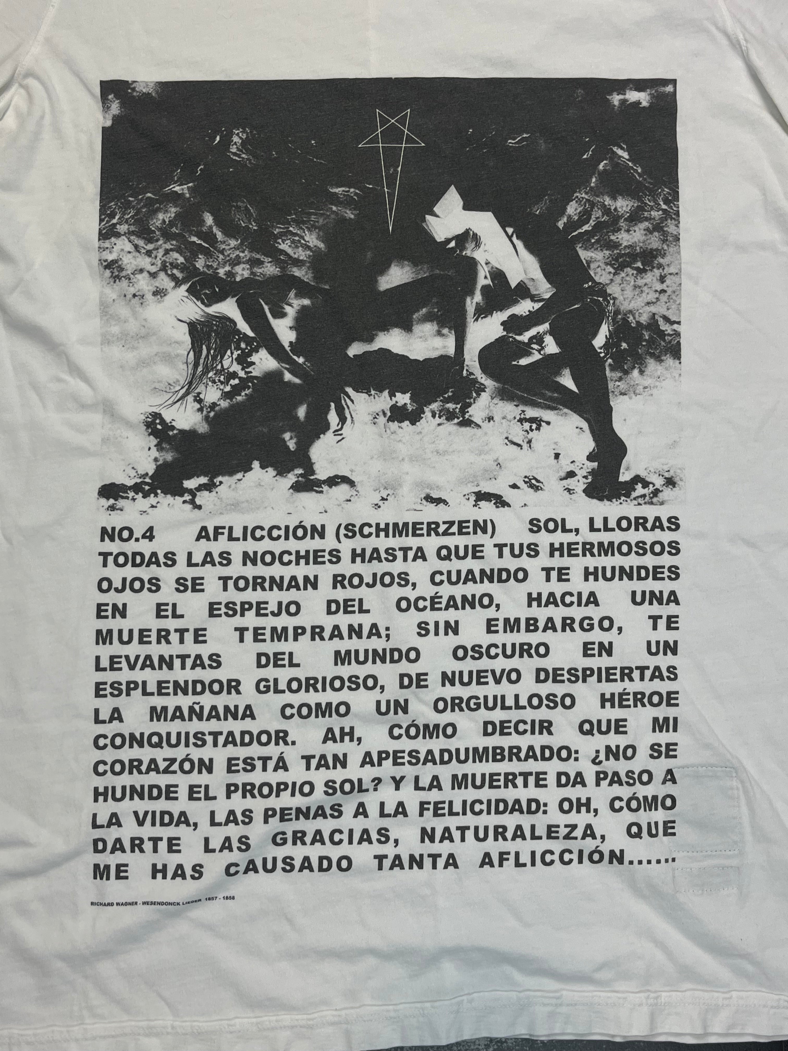 SS20 Rick Owens Drkshdw Richard Wagner Afflición Jumbo Level Tee