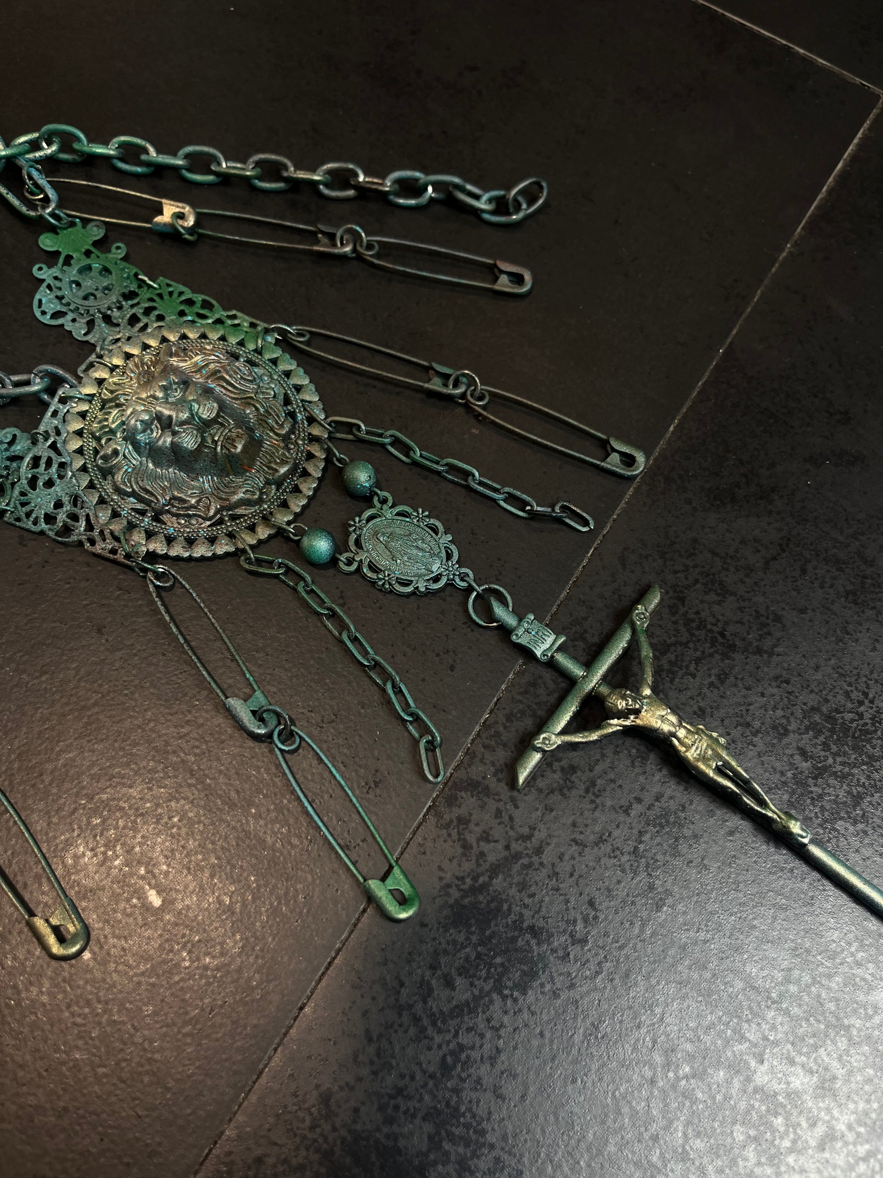 1of1 1994 Jean Pault Gaultier Safety Pins-Lion Rosary