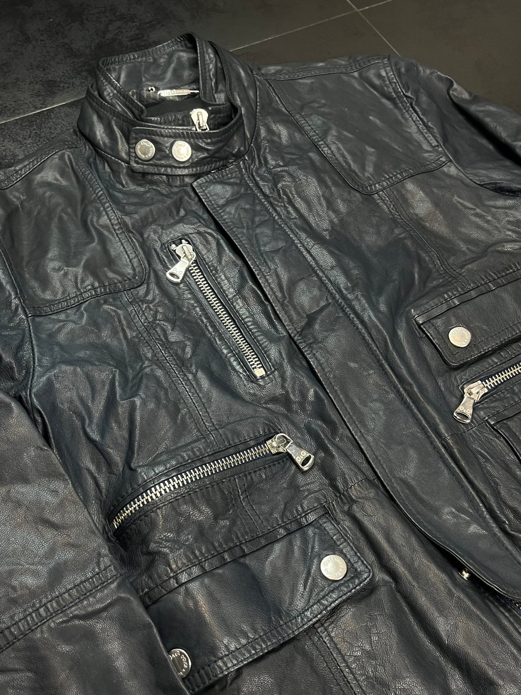 Aw08 Dolce & Gabbana Utility Leather Jacket