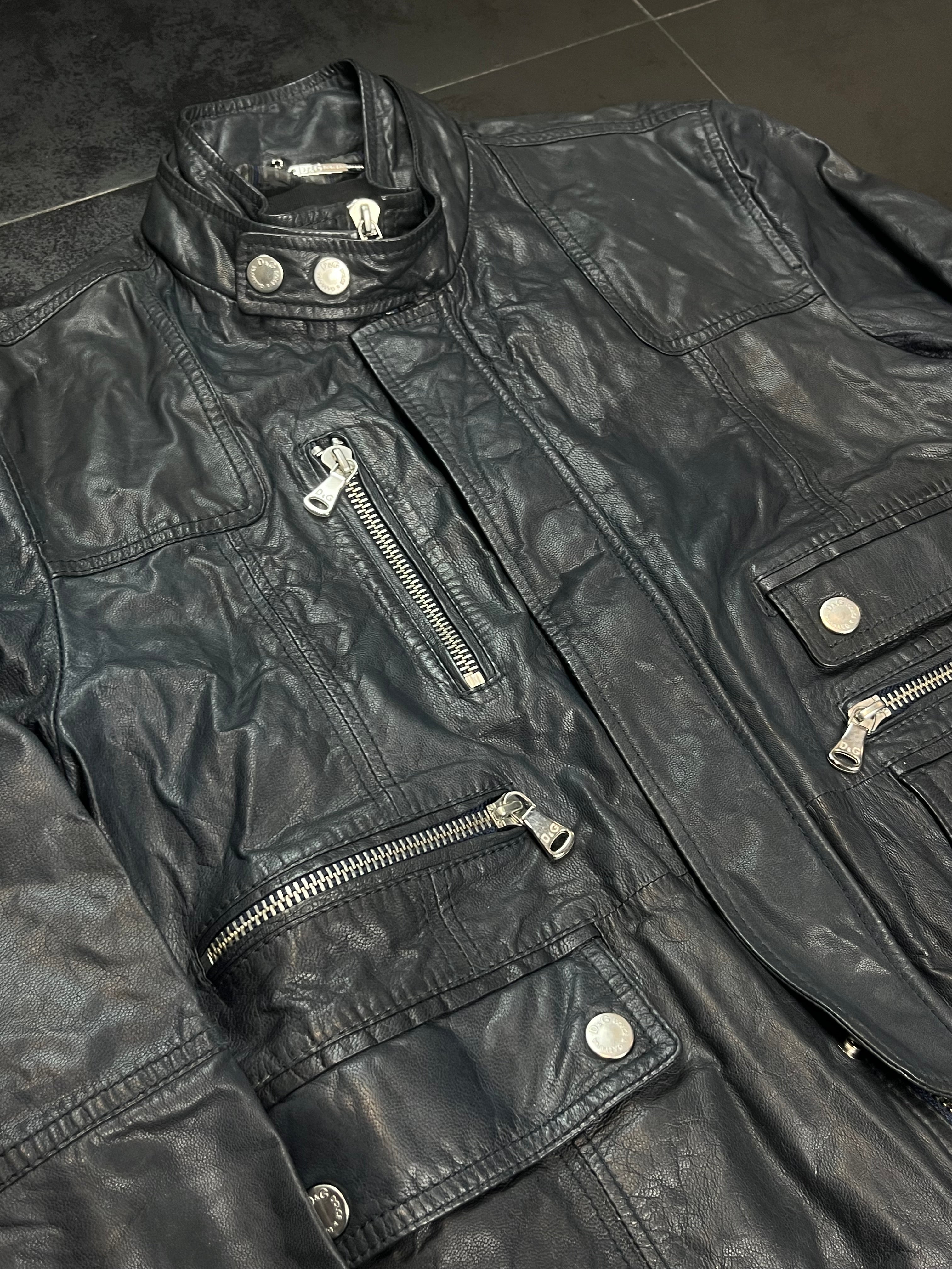 Aw08 Dolce & Gabbana Utility Leather Jacket