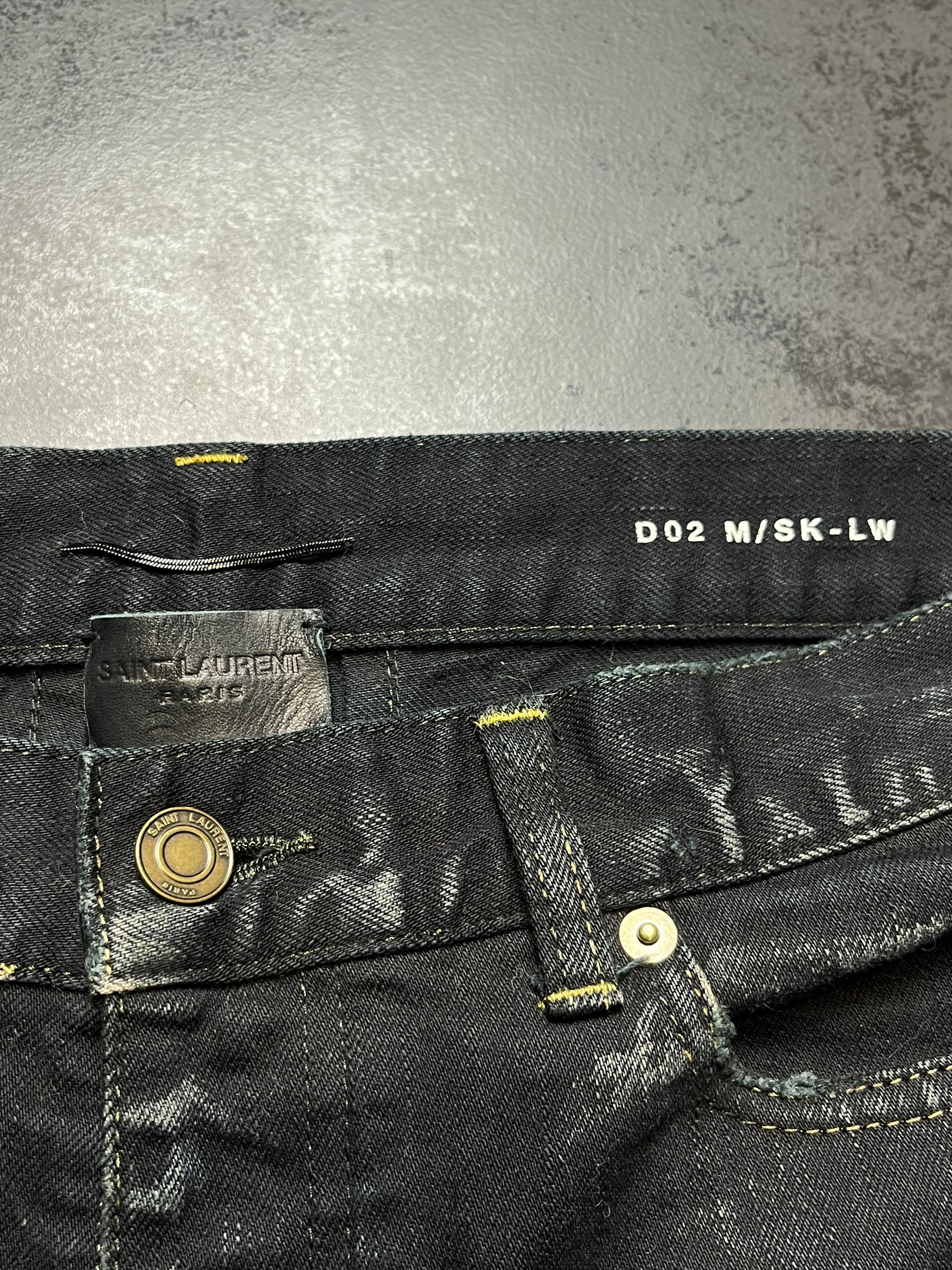 2016 Saint Laurent Paris “Oil Spill” Crash Denim By Hedi Slimane