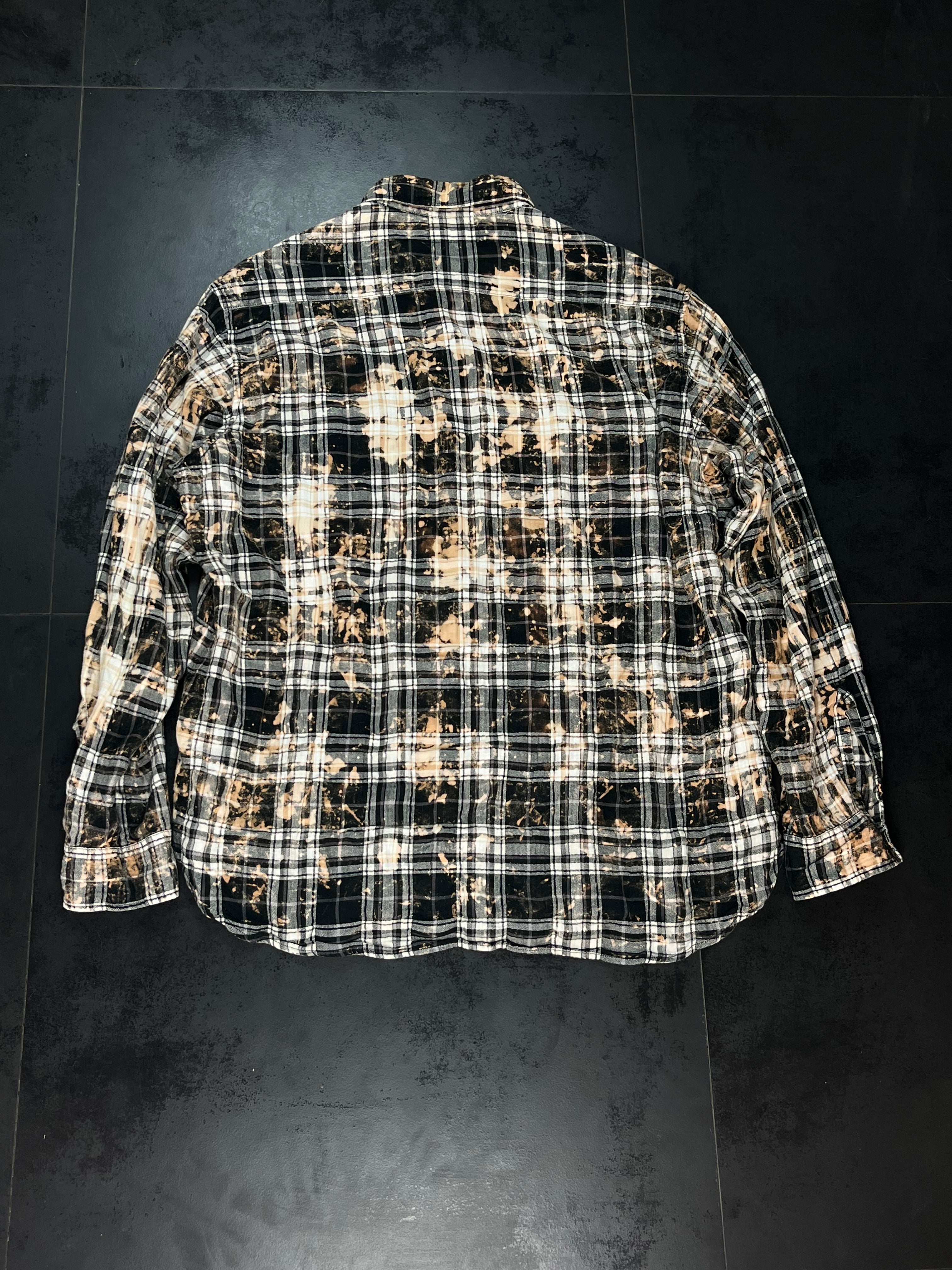 SS16 Saint Laurent Paris Bleached Flannel Shirt