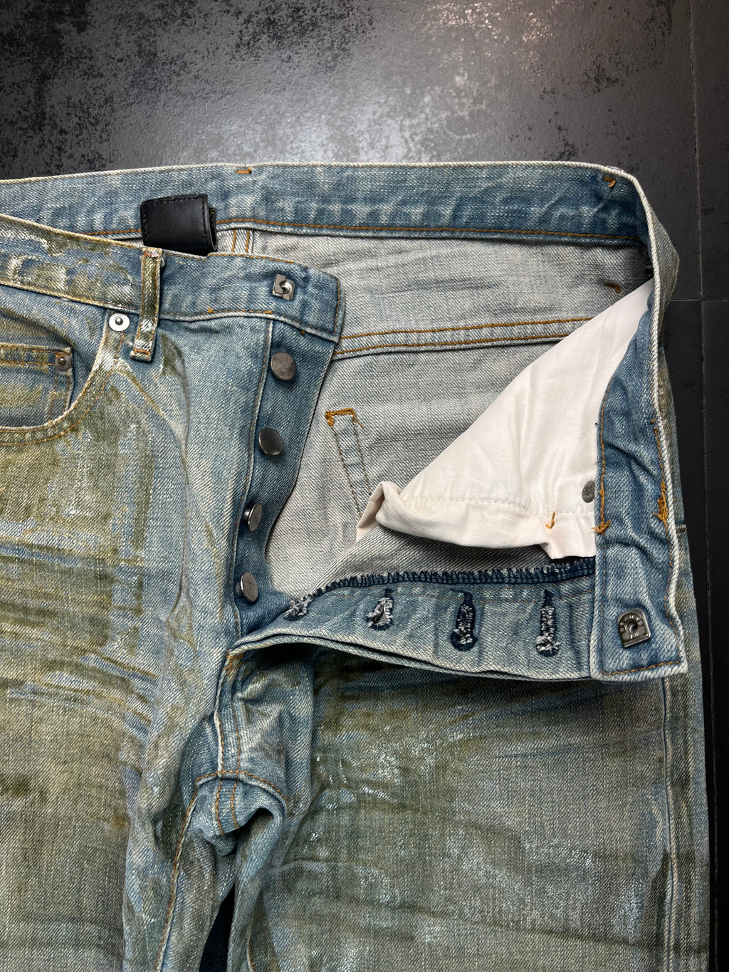 SS04 Dior Strip “Bleu Claire” Ice Wax Denim