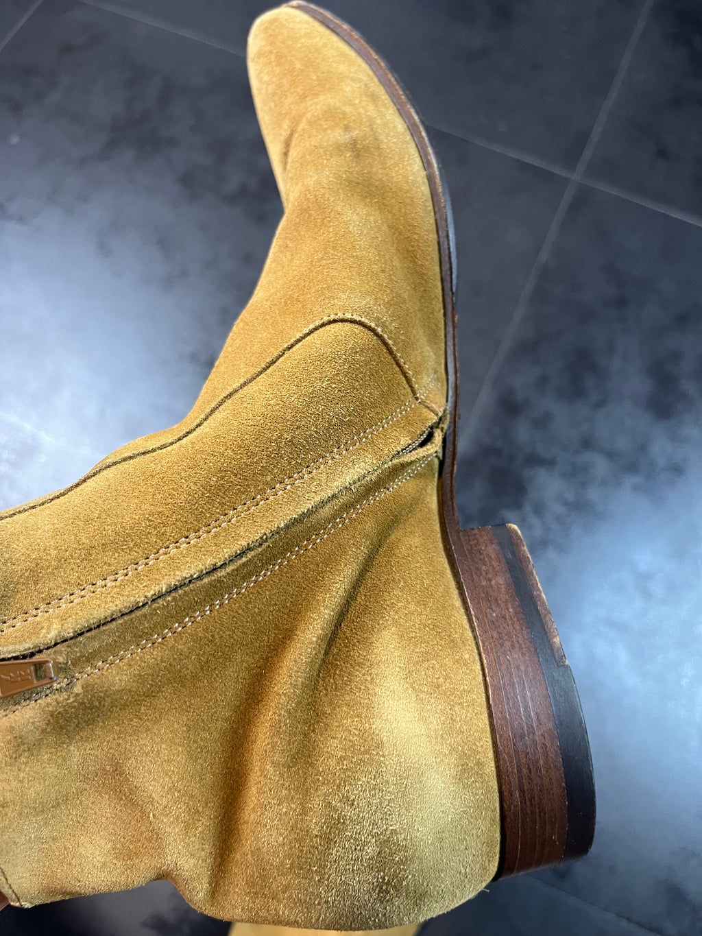 Saint Laurent Fringed Suede Boots By Hedi Slimane