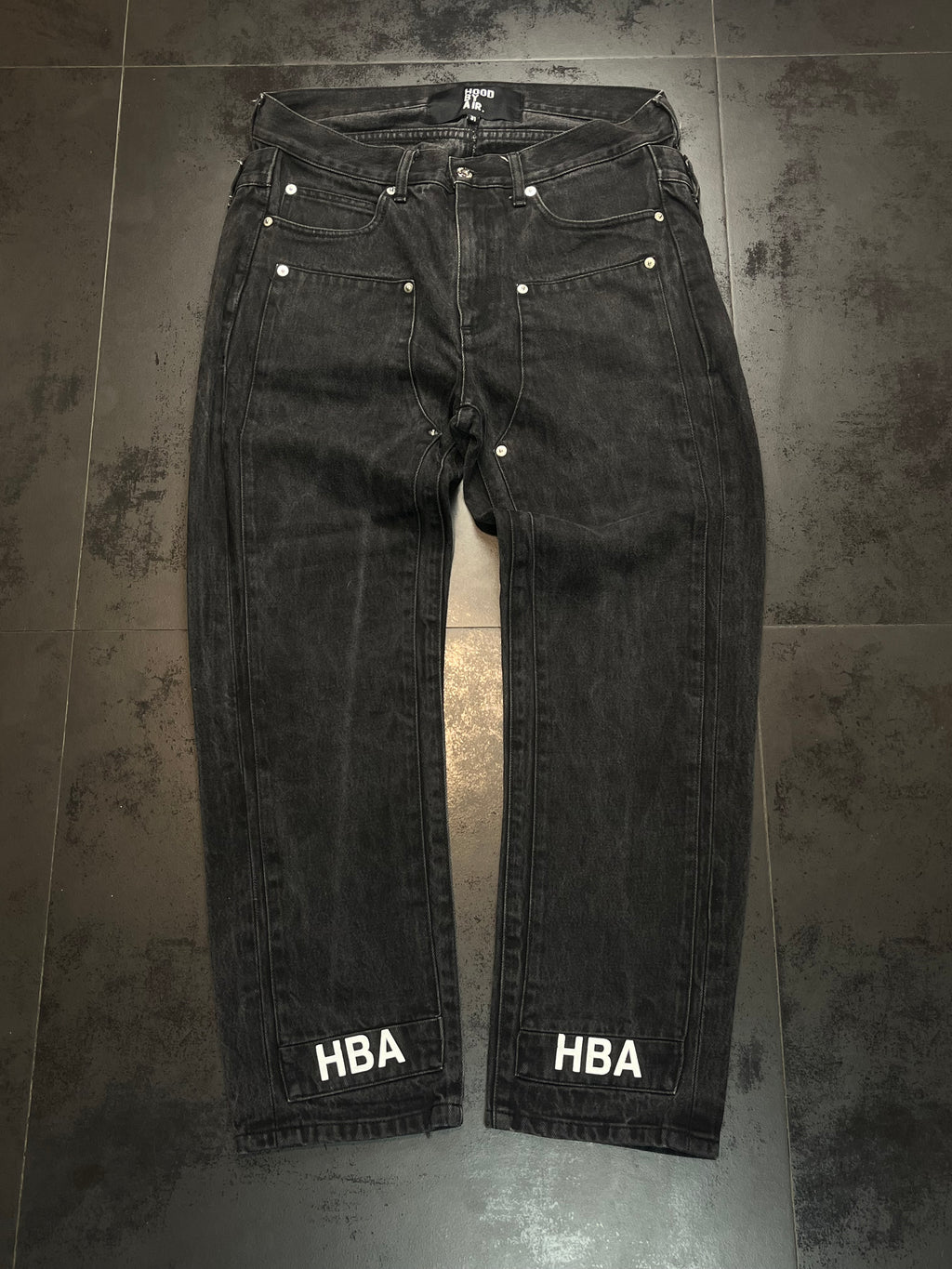 SS16 Hood By Air “Double Sag” Double Knees Denim