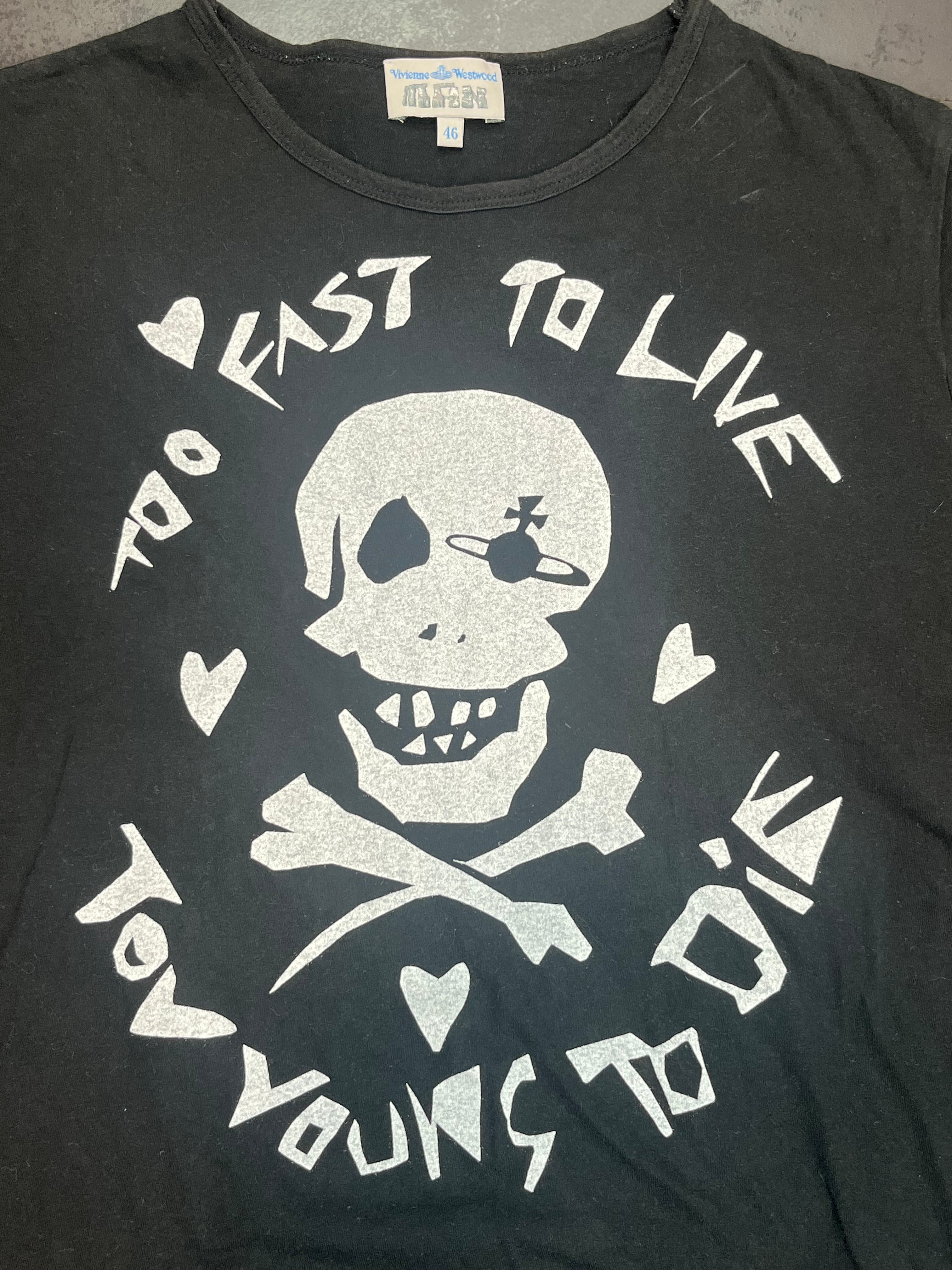 00s Vivienne Westwood “Too Fast To Live Too Young To Die” Graphic Tee