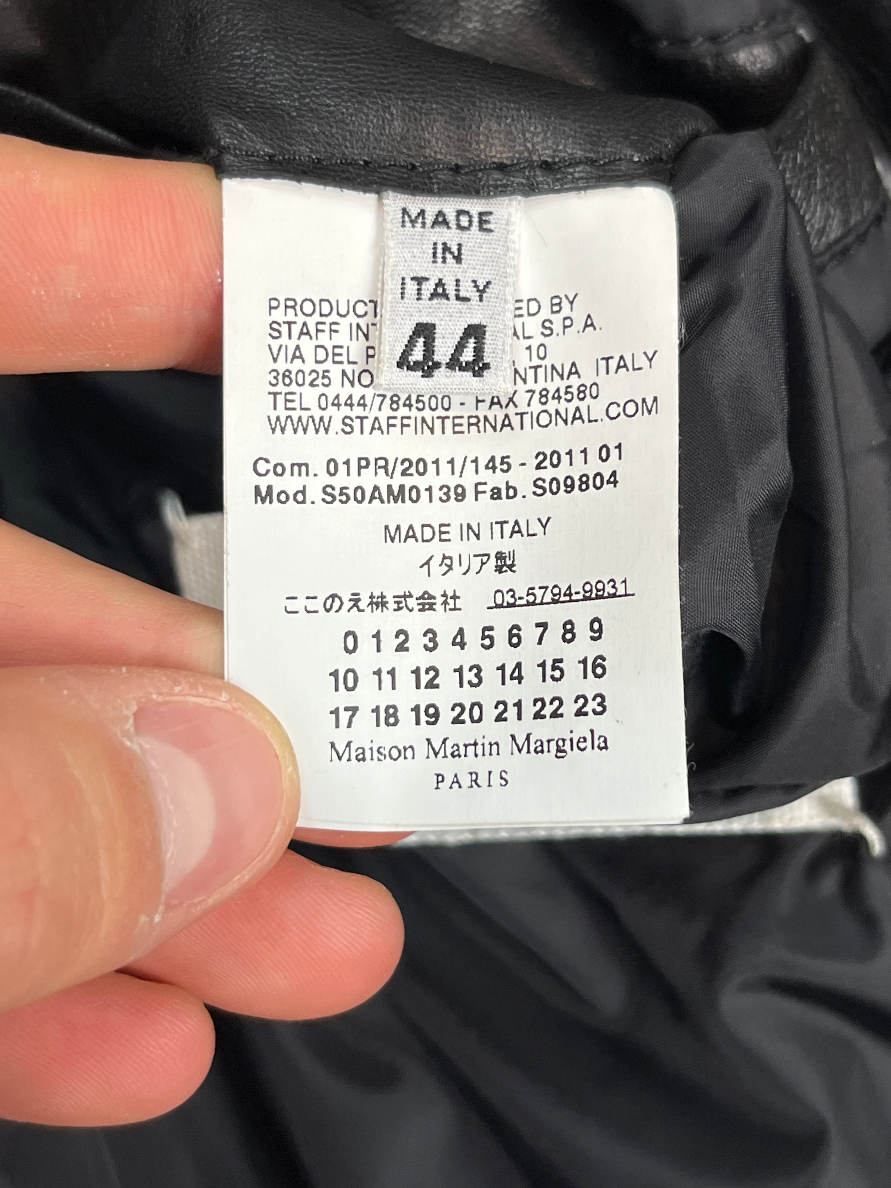 AW11 Maison Margiela 8 zip Rider Leather Jacket