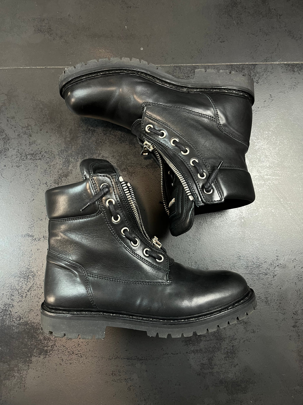 AW11 Balmain “Taiga” Leather Ranger Boots