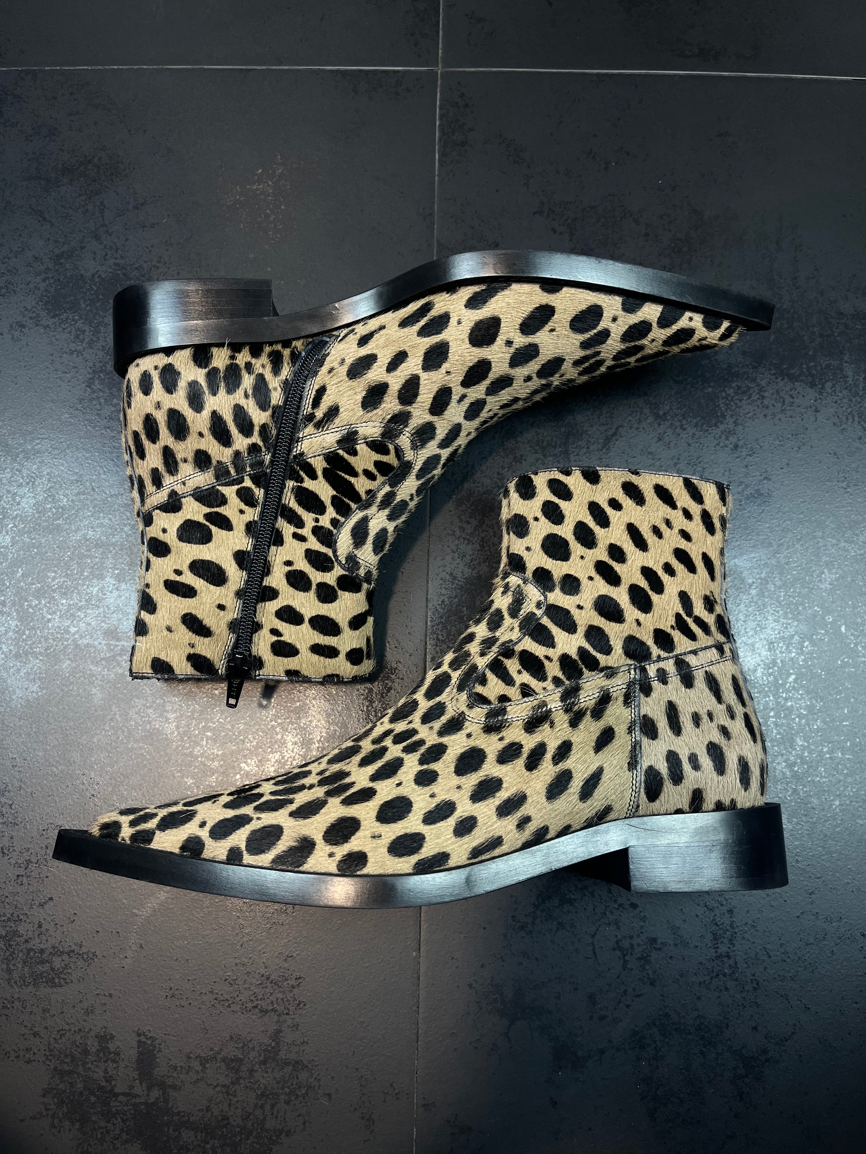 2018 Maison Margiela MM6 Ponyhair Pointy Boots